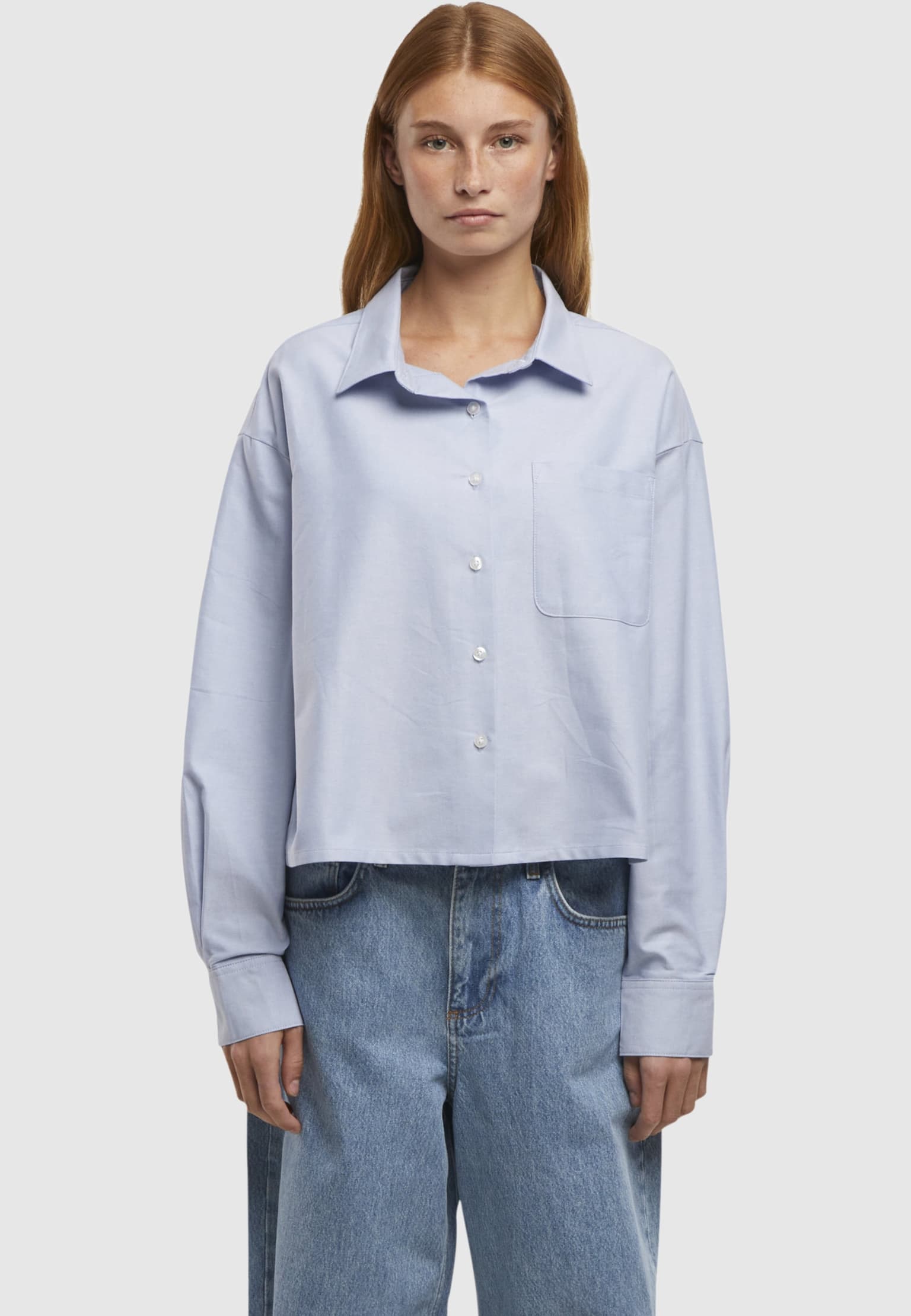Urban Classics Ladies Short Oxford Shirt – Bild 3