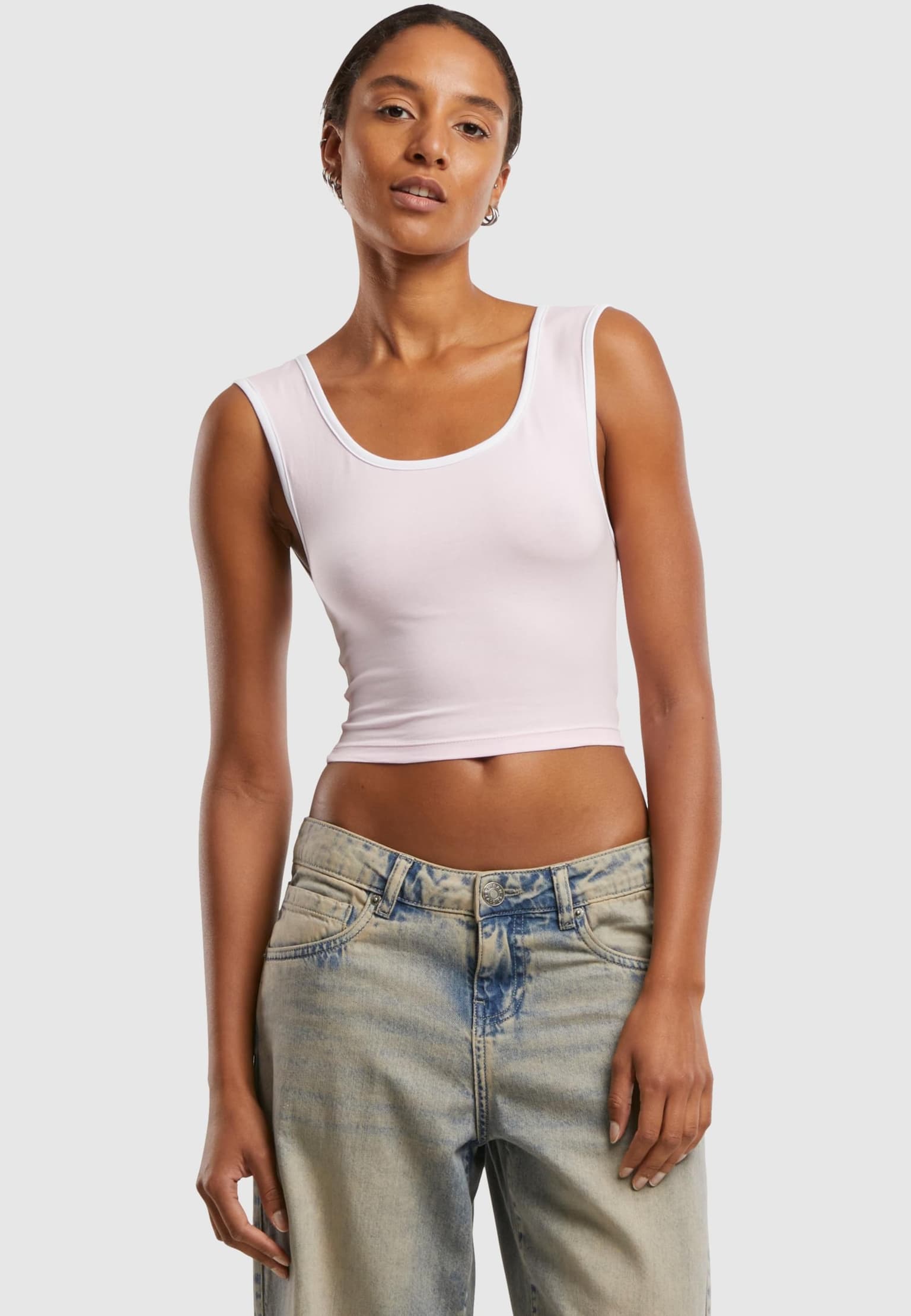 Urban Classics Ladies Contrast Cropped Top – Bild 2