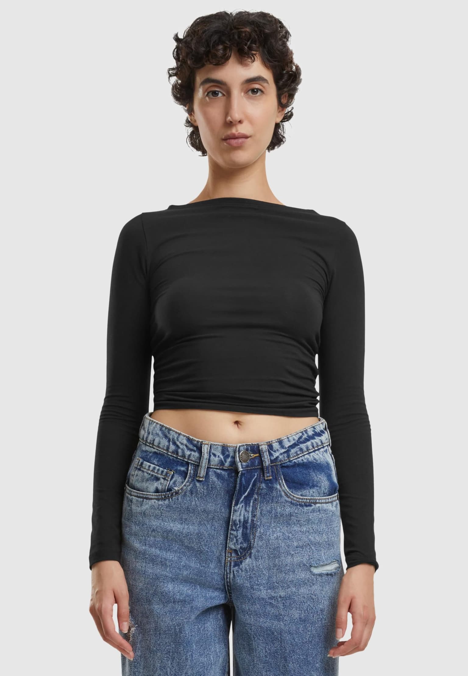 Urban Classics Ladies Ruffled Super Slim Longsleeve – Bild 3