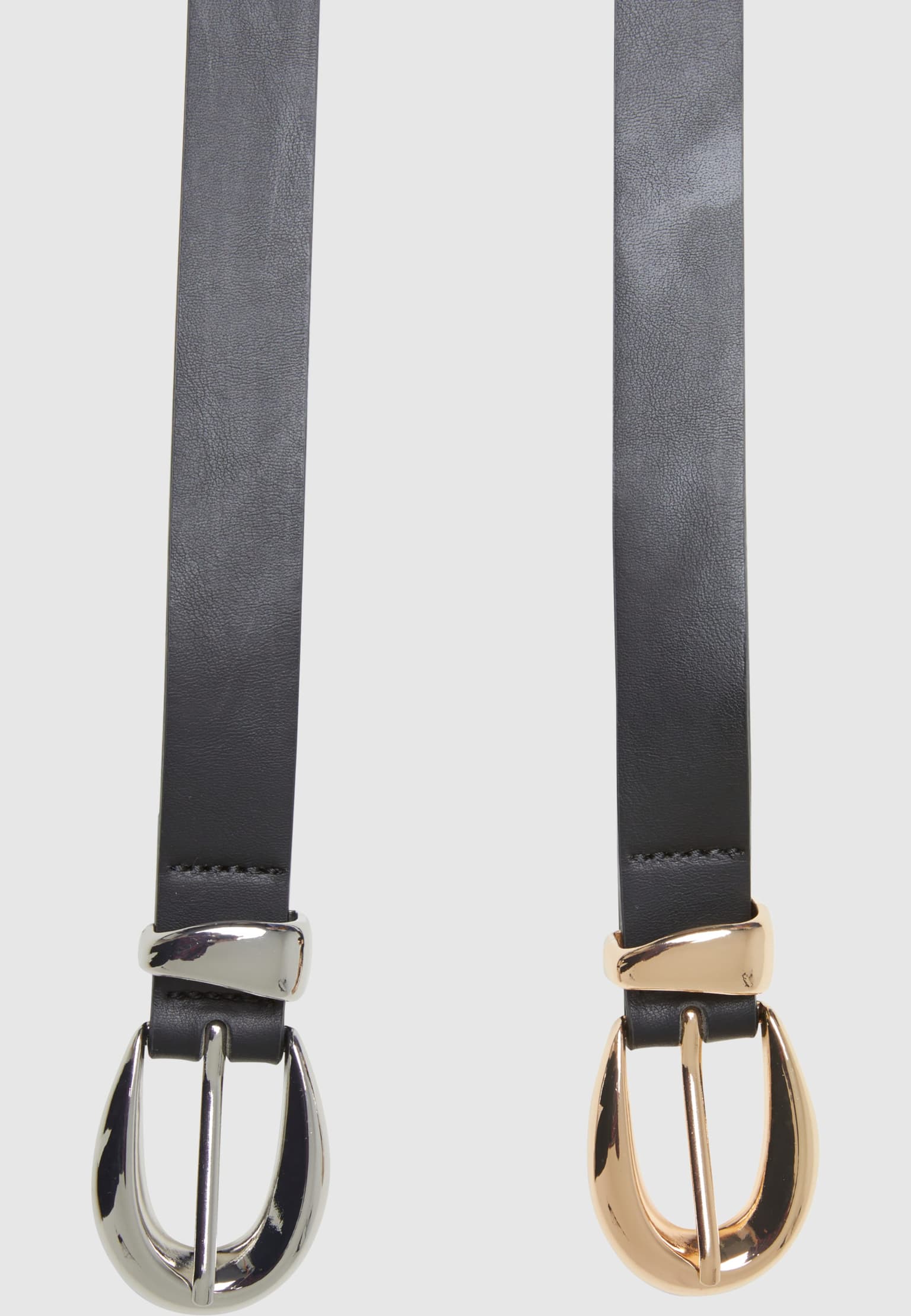 Urban Classics Chunky Buckle Loop Synthetic Leather Belt 2-Pack – Bild 2