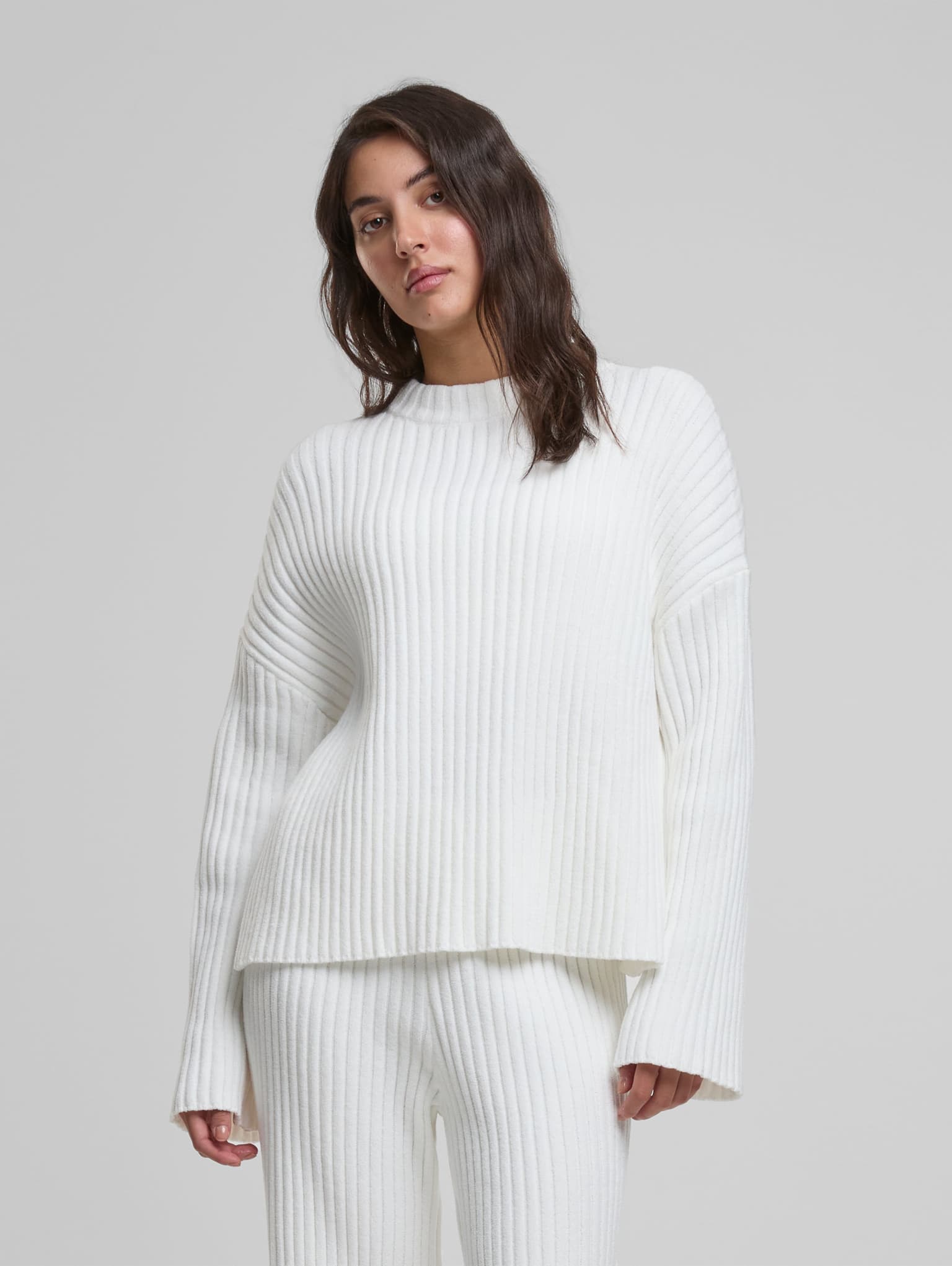 AMN-244-SW-24100555-123 AIMN Rib Knit Sweater