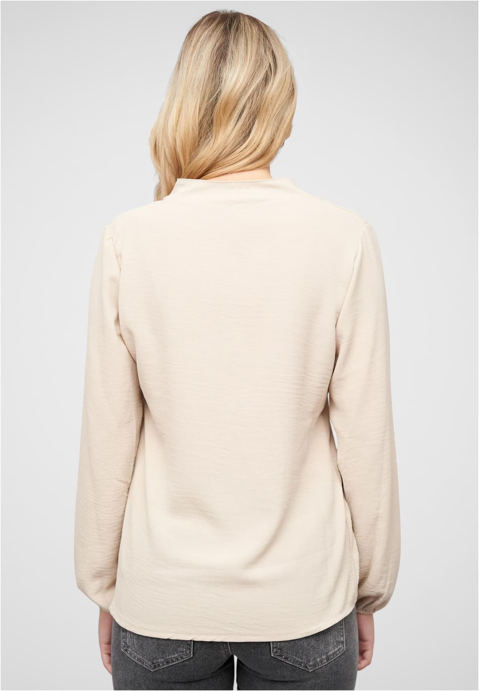 Cloud5ive Musselin Bluse mit V-Neck und Stehkragen – Bild 2