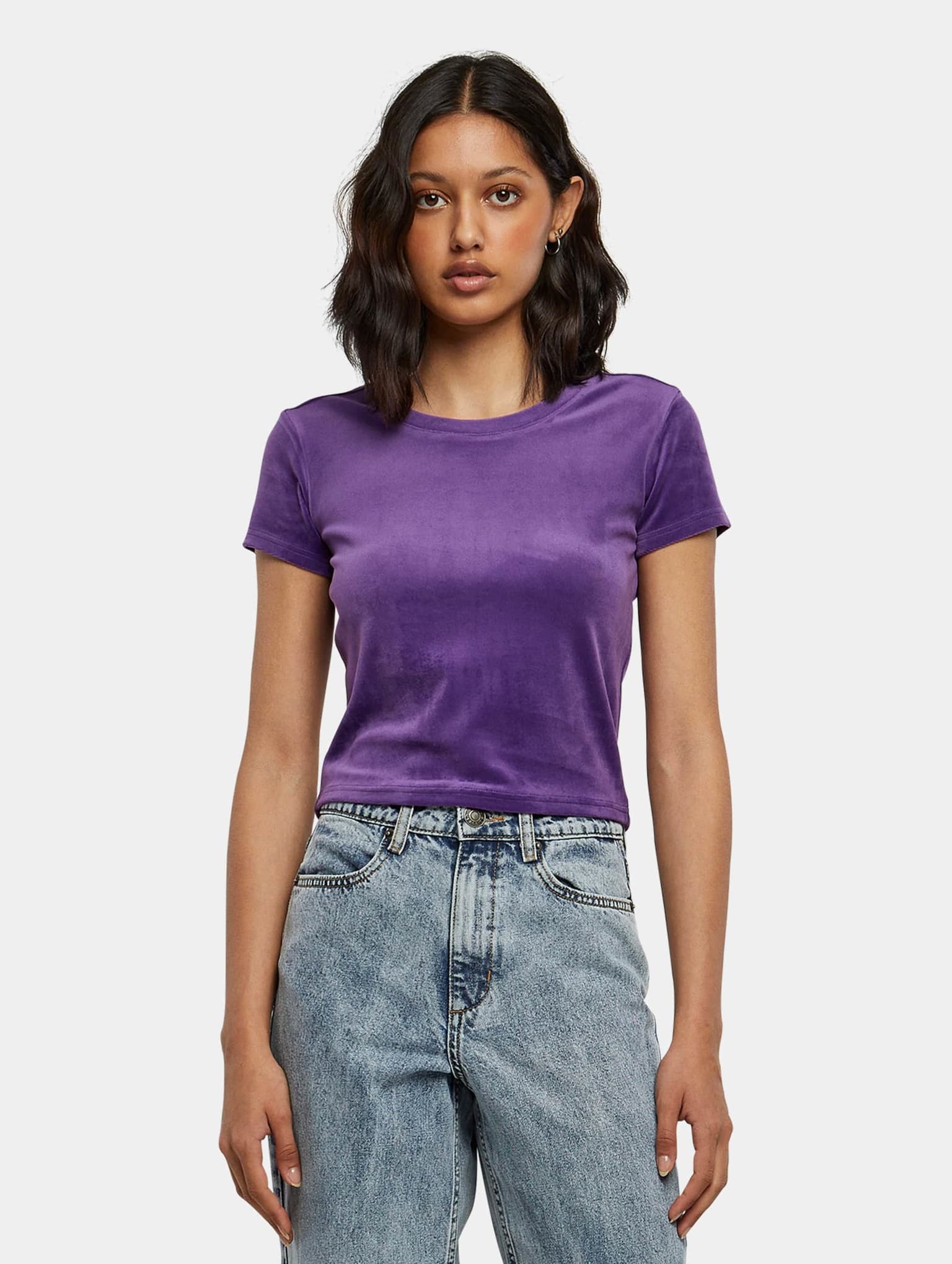 Urban Classics Ladies Short Velvet Tee