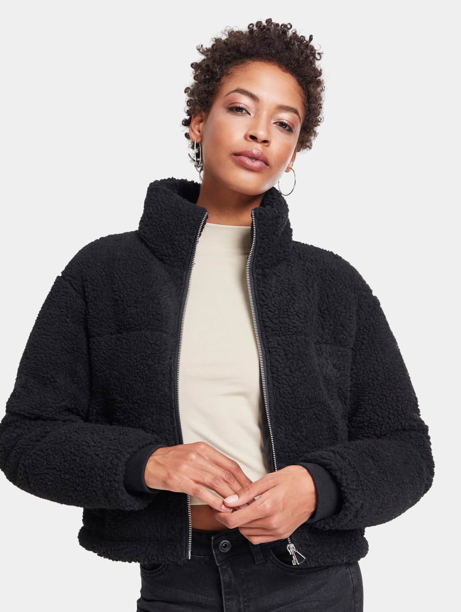 Urban Classics Ladies Boxy Sherpa Puffer Jacket – Bild 3