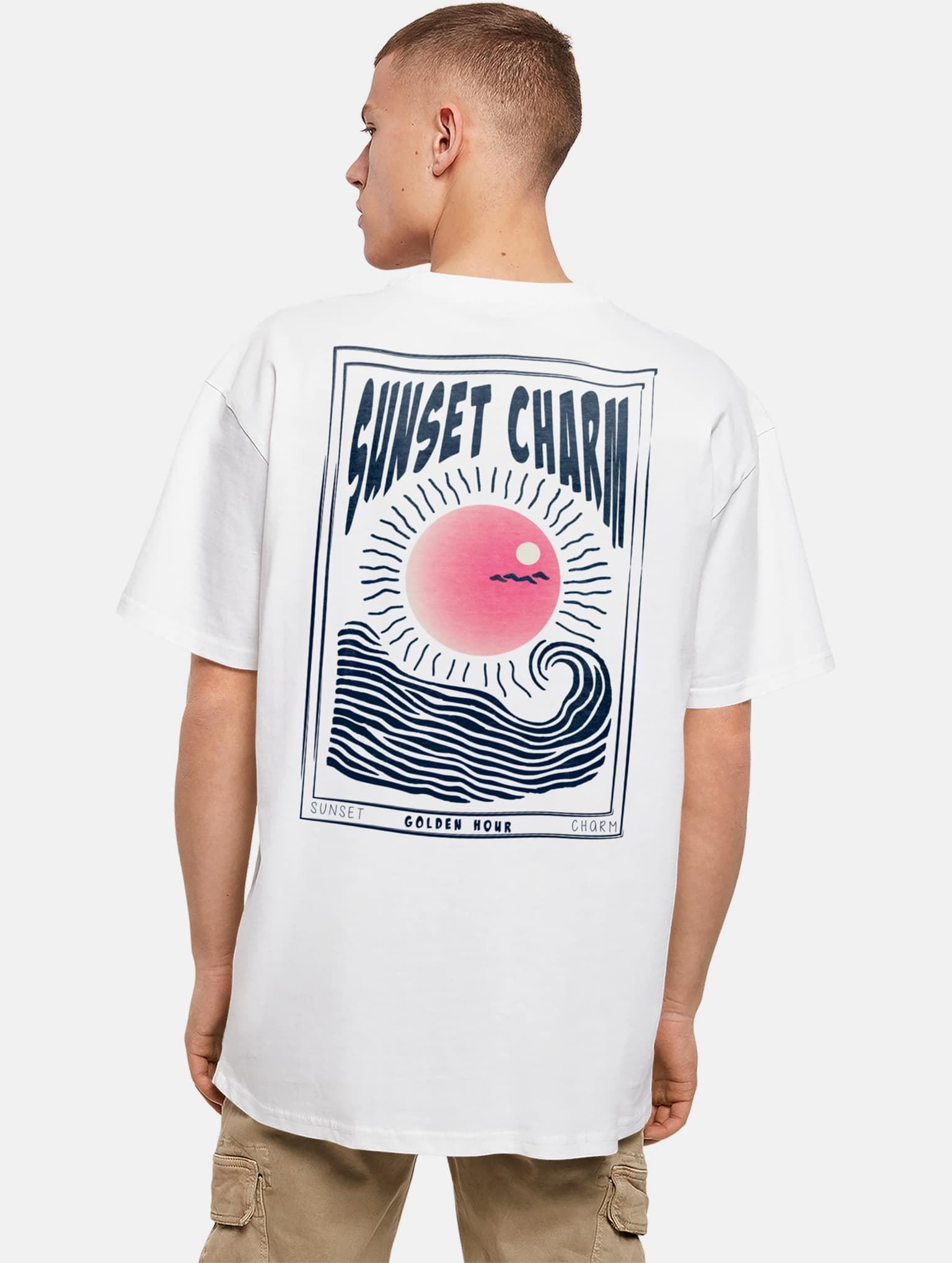 Merchcode Sunset Charm Oversized T-shirt – Bild 2