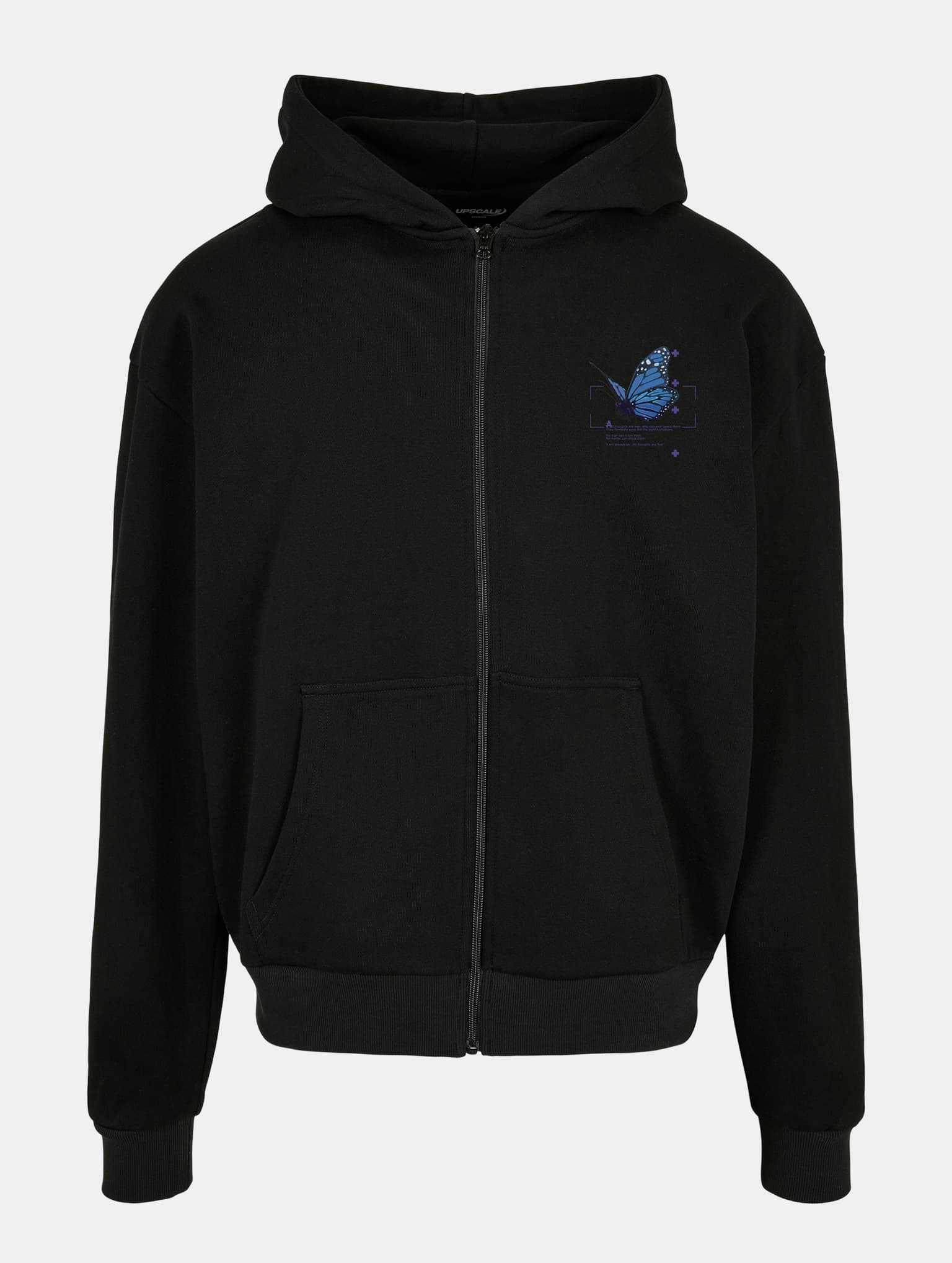 Mister Tee Upscale Grid Head Butterfly Oversize Zip Hoody – Bild 3