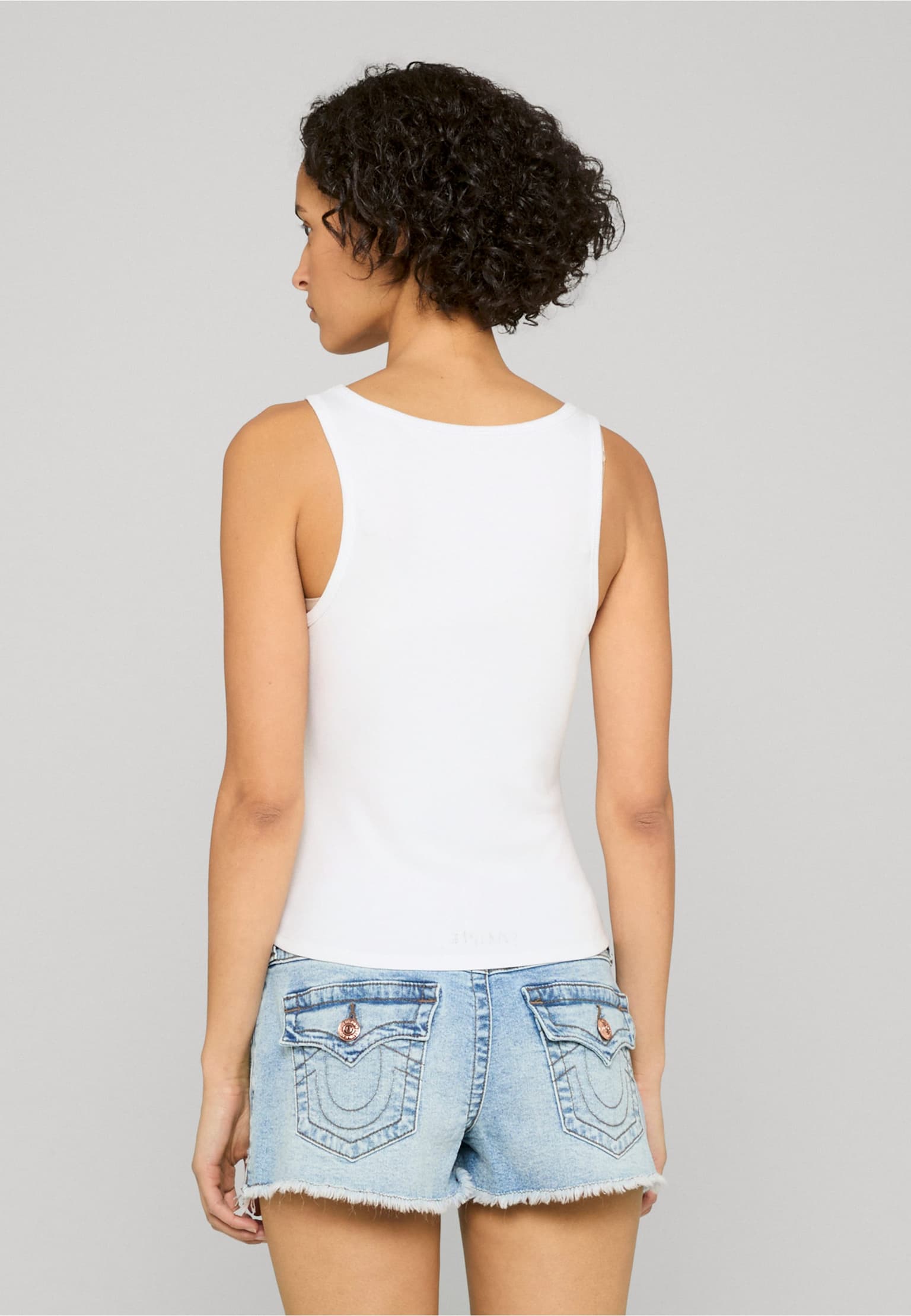 True Religion CRYSTAL SQUARE NECK RIB TANK – Bild 2