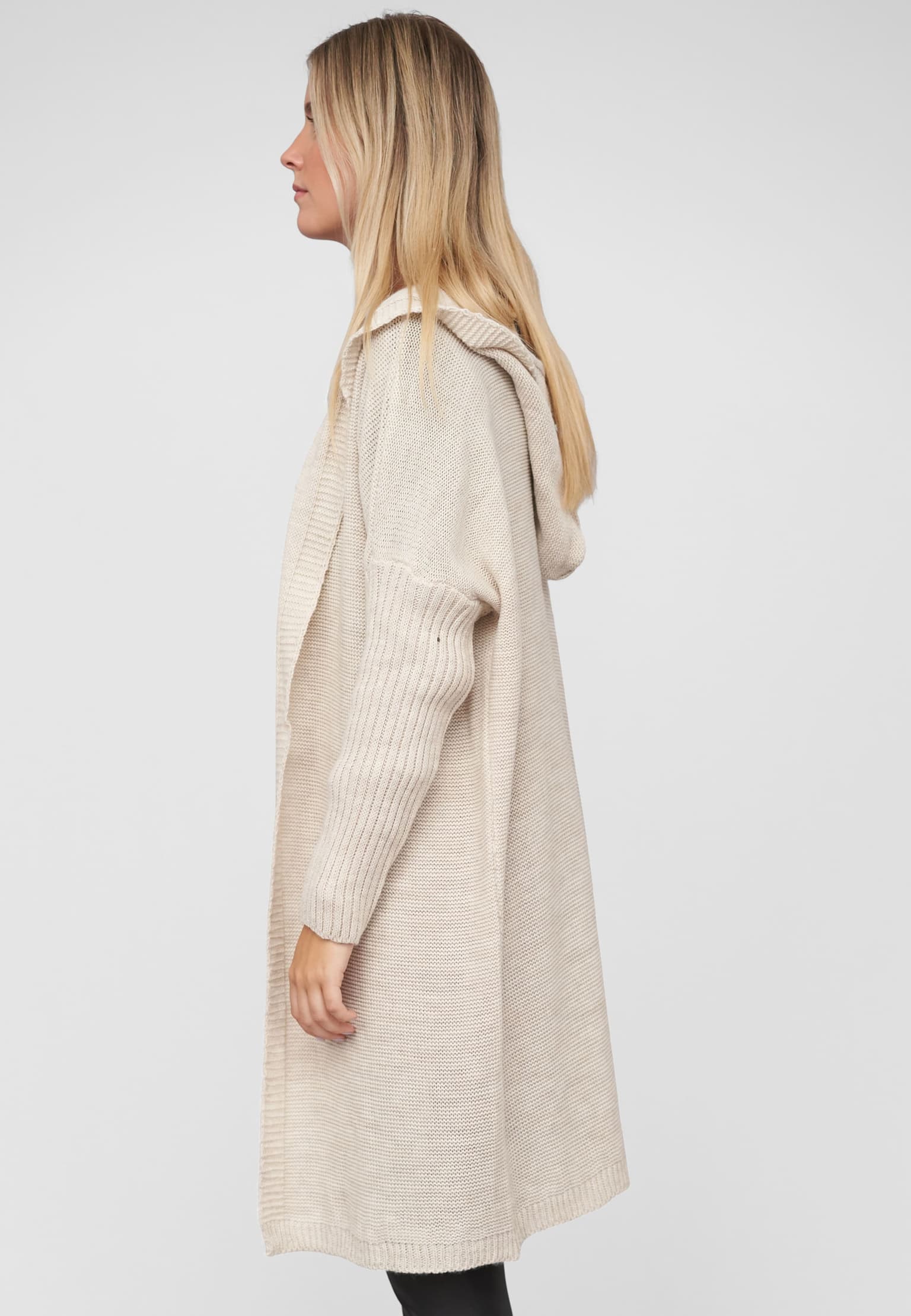 Cloud5ive Longform knit cardigan with hood – Bild 3