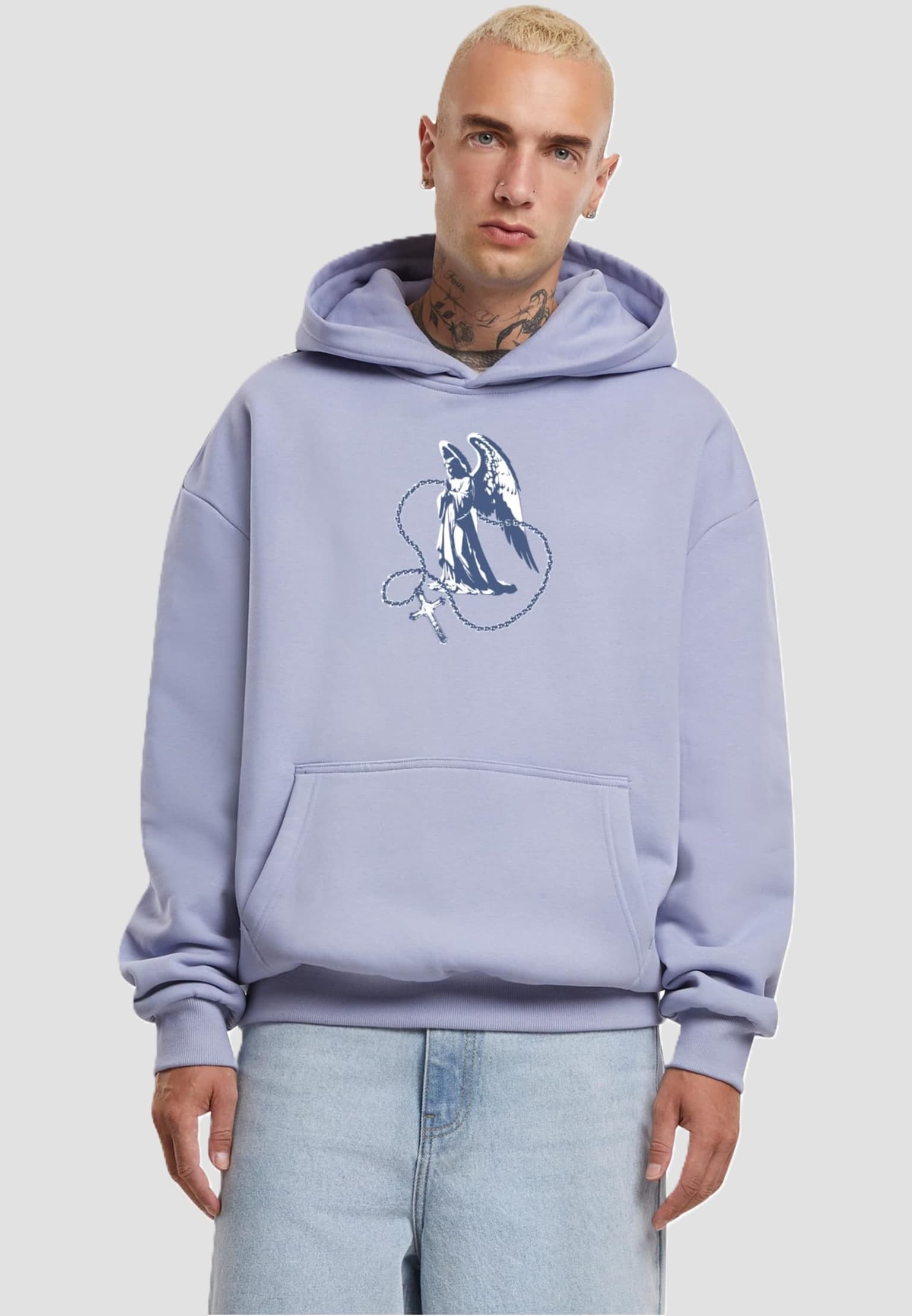 Mister Tee Holy Cross Statue Ultra Heavy Oversized Hoody