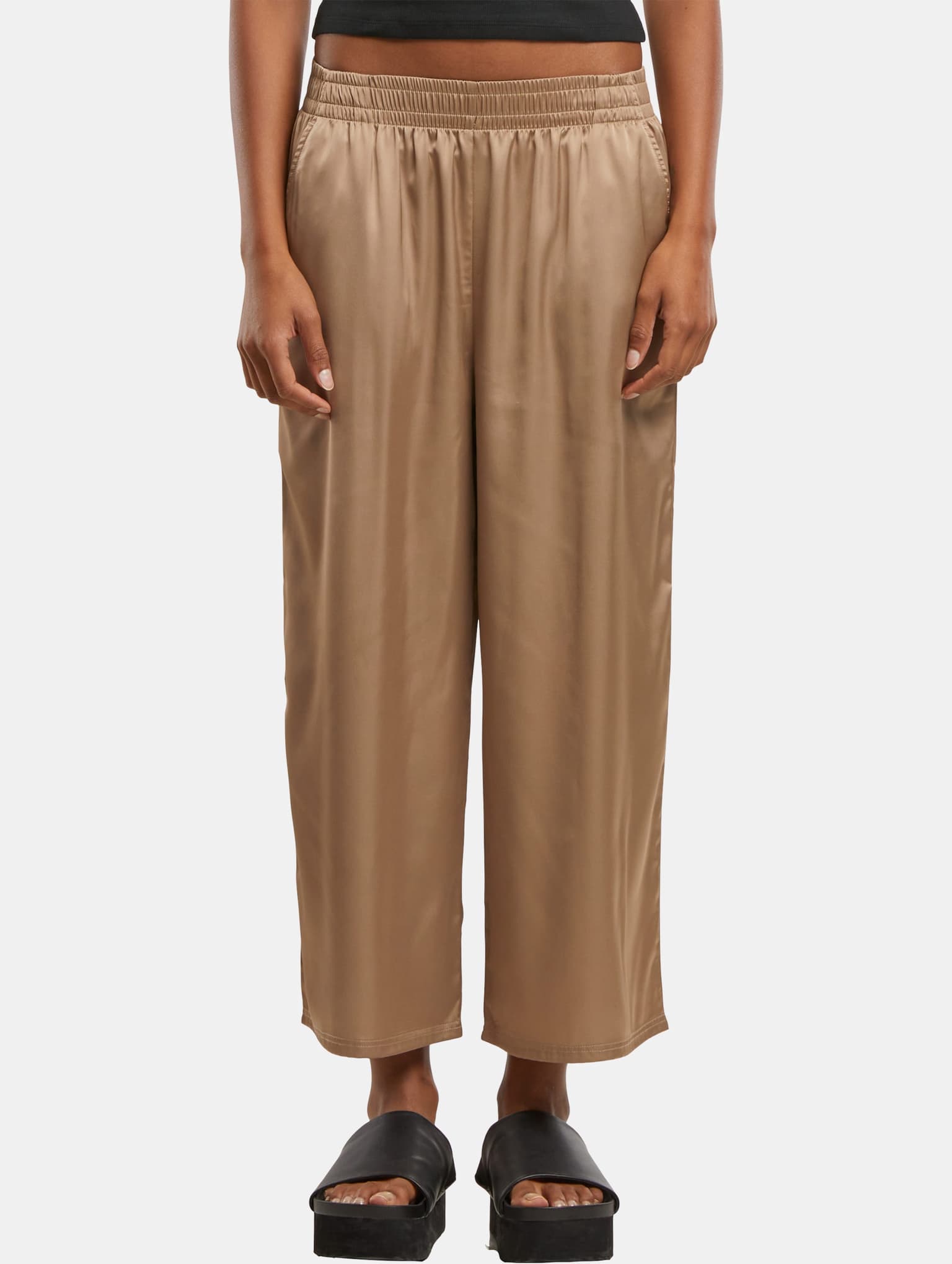 Urban Classics Ladies Satin Wide Leg Culotte – Bild 3