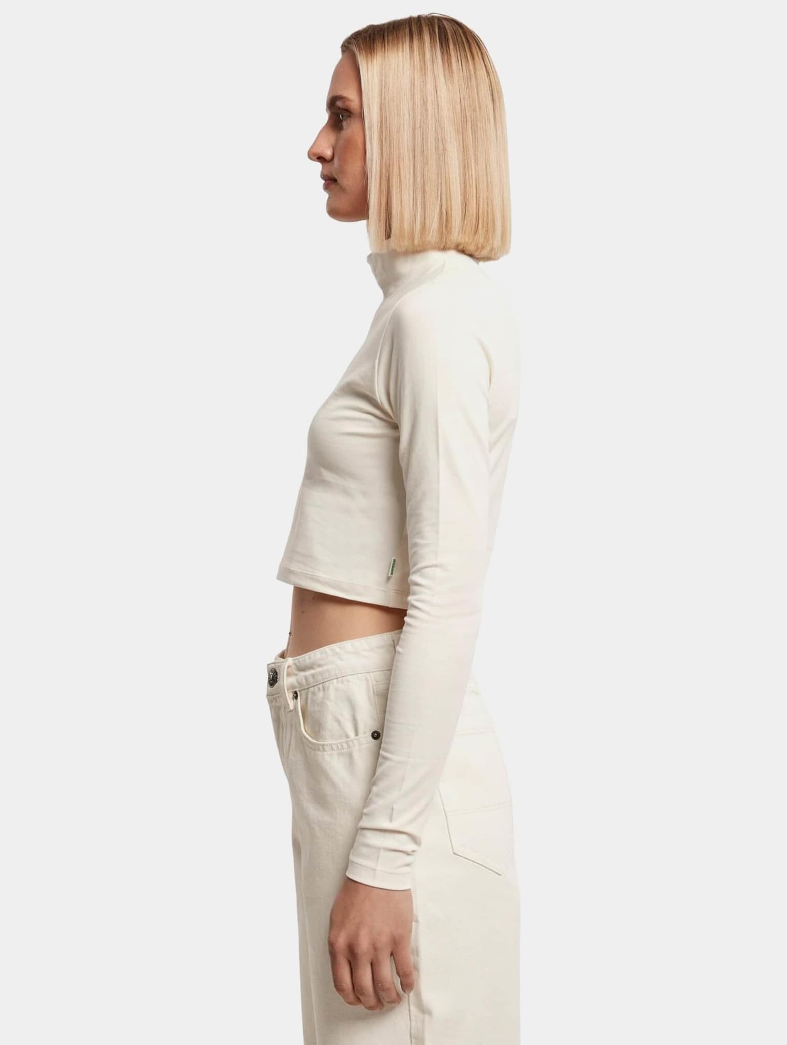 Urban Classics Ladies Essentials Cropped Turtelneck Longsleeve – Bild 3