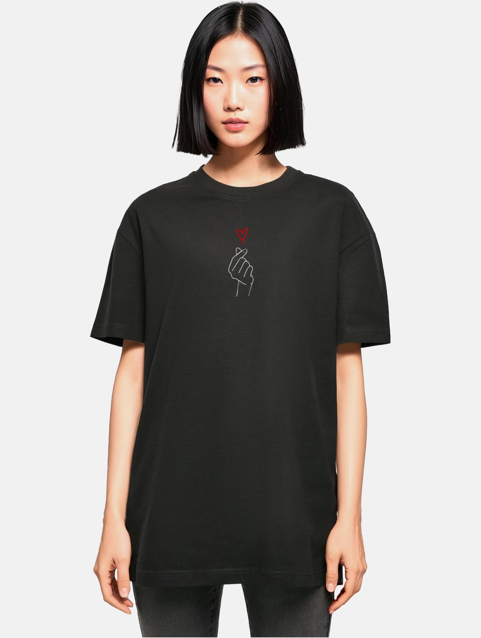 Merchcode POD Ladies K Heart Oversized Boyfriend Tee