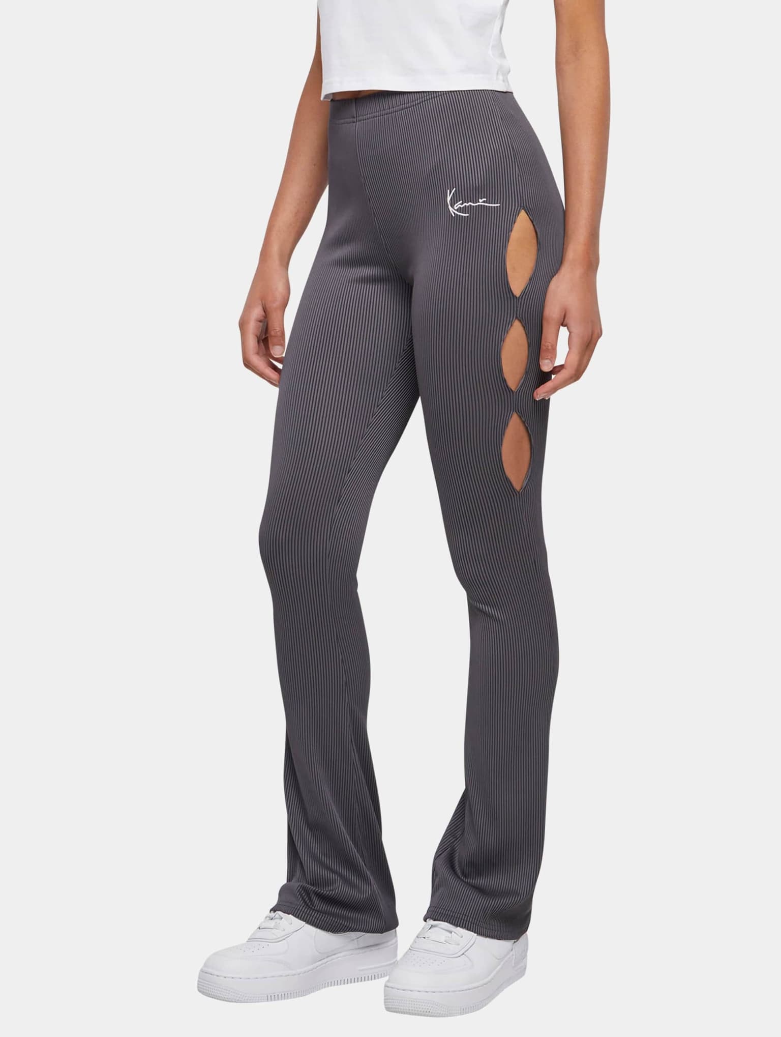 Karl Kani KW232-020-2 KK Small Signature Flared Leggings Bi-Color Rib – Bild 4