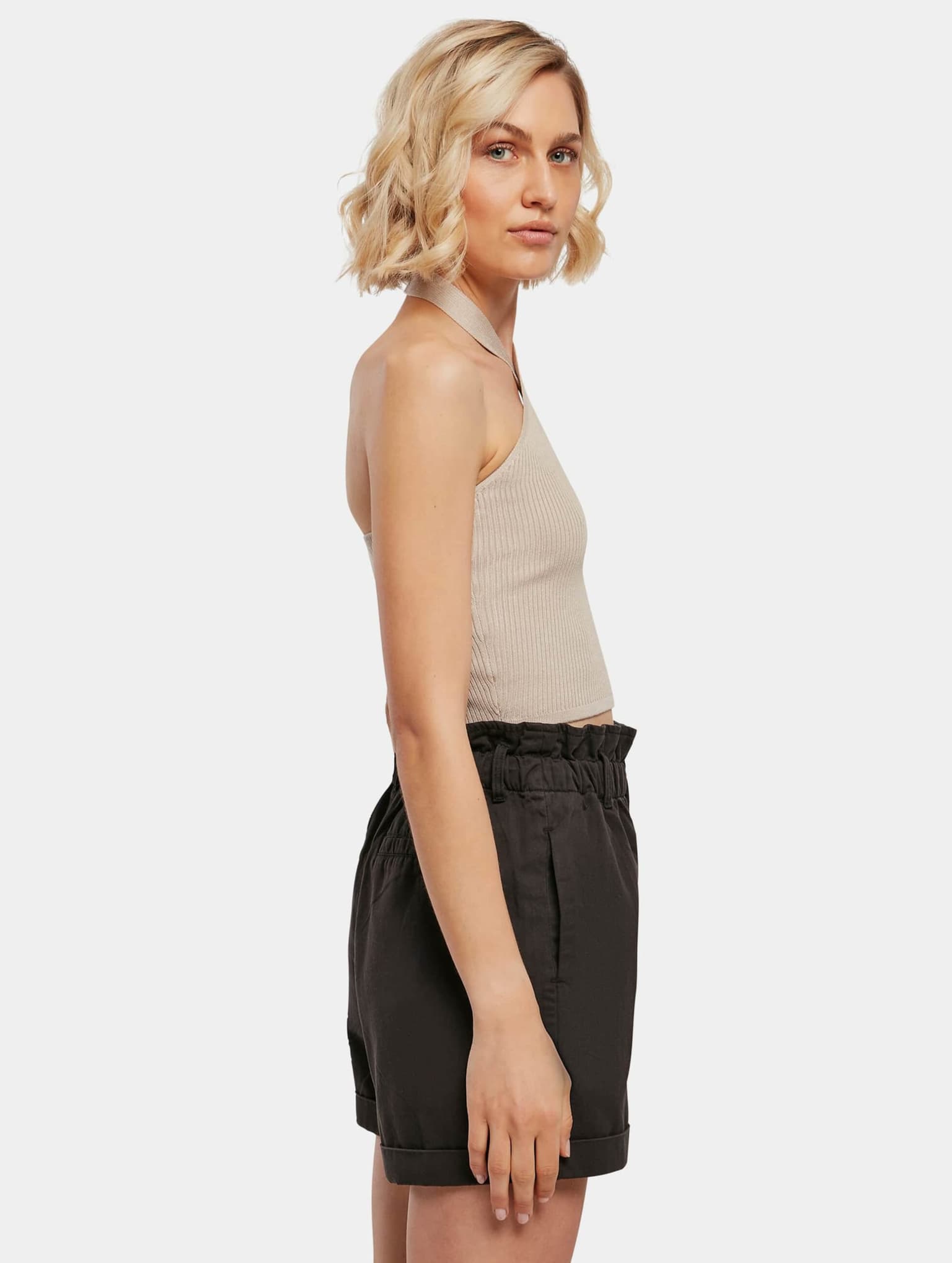 Urban Classics Ladies Rib Knit Crossed Neckholder Top – Bild 4