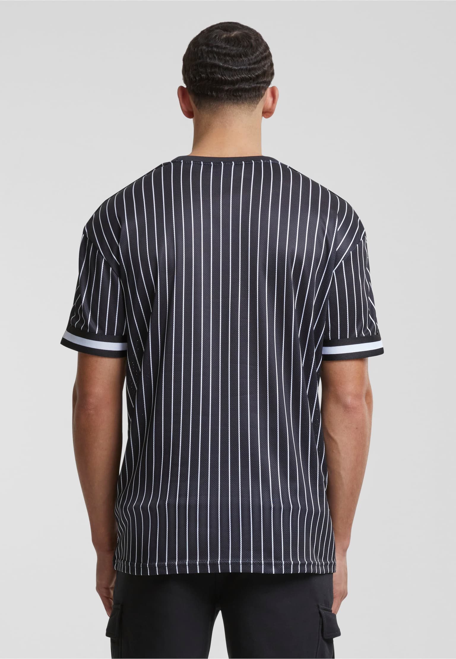 Urban Classics Oversized Striped Mesh Tee – Bild 2