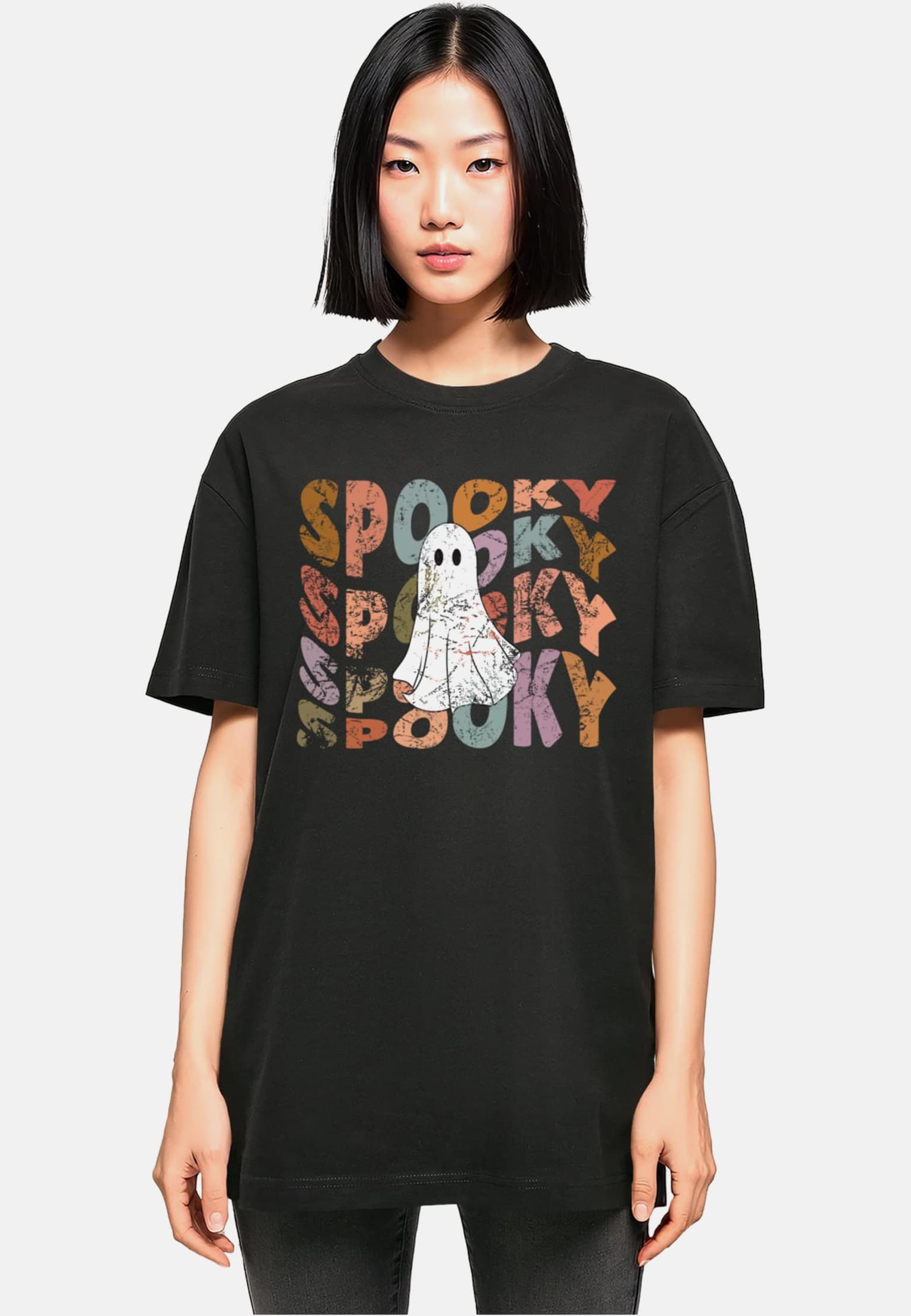 Merchcode Ladies Halloween - Spooky Ghost Tee