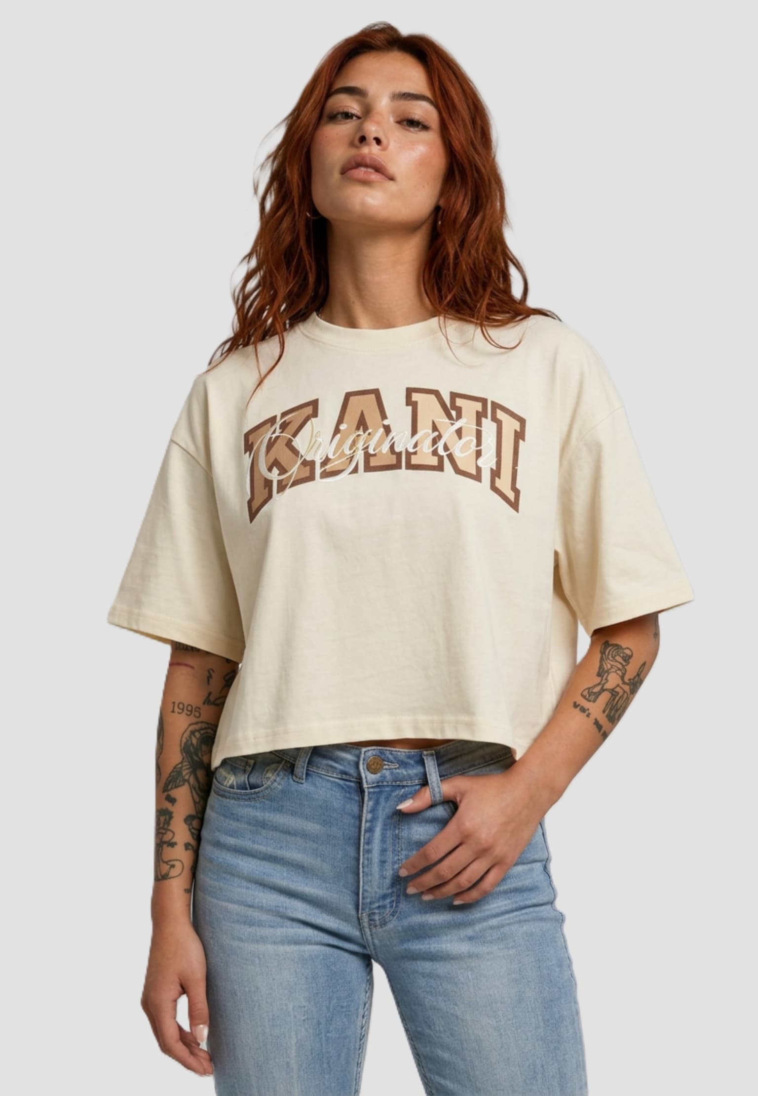 Karl Kani Serif Originator Crop T-Shirt