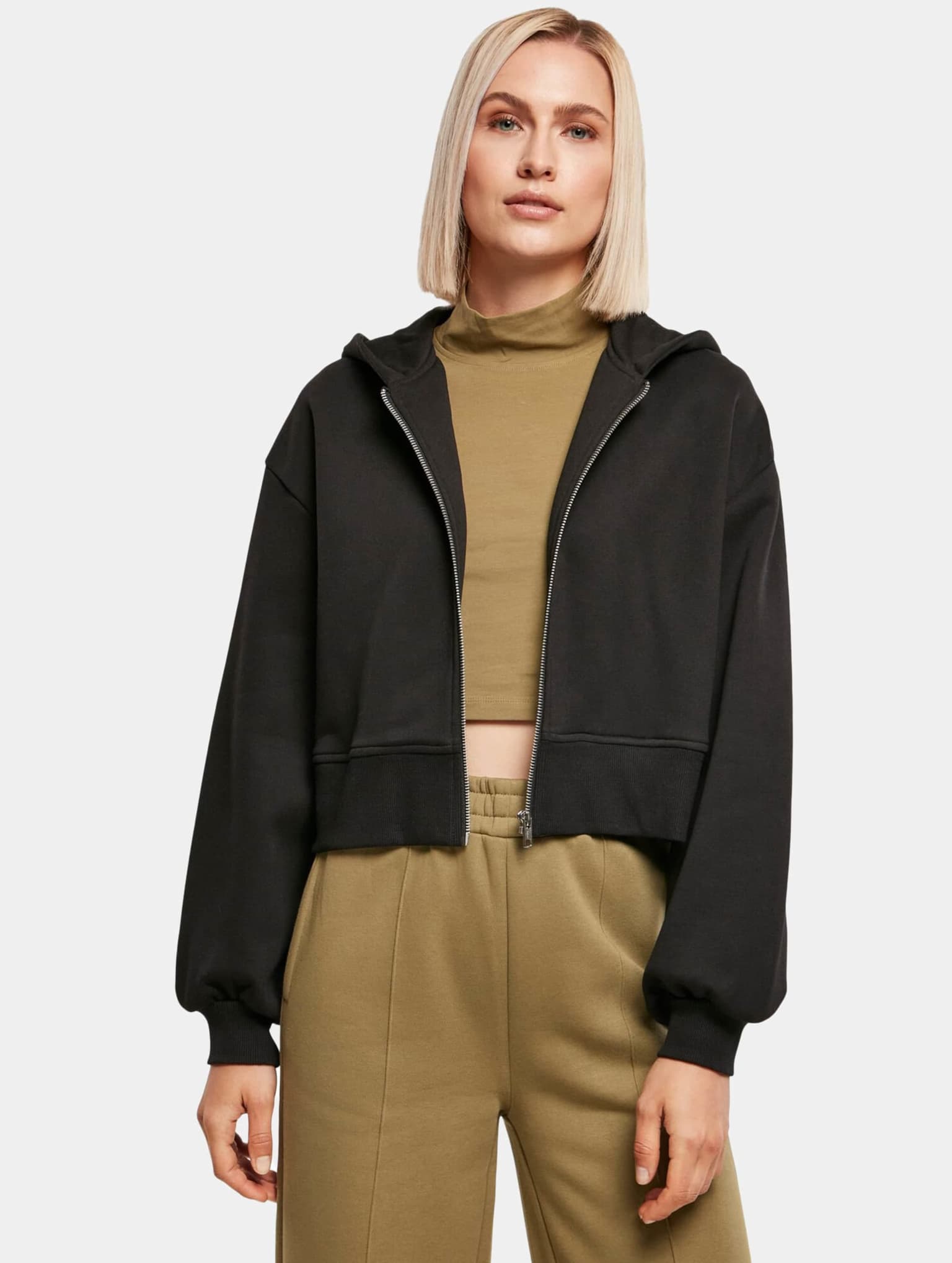 Urban Classics Ladies Short Oversized Zip Jacket