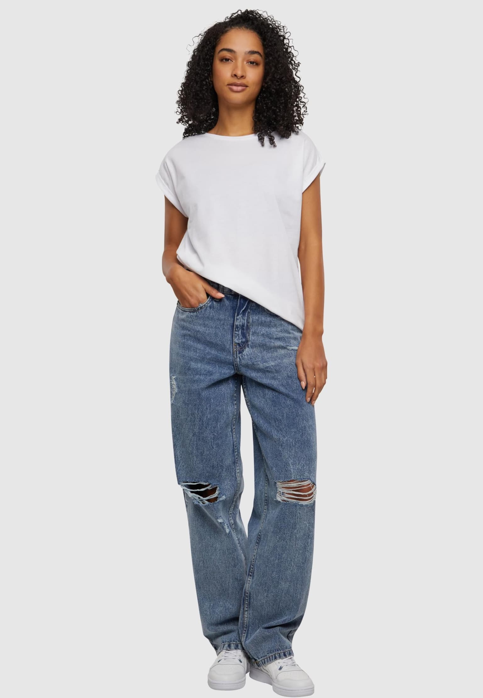 Urban Classics Ladies Extended Shoulder Tee – Bild 3