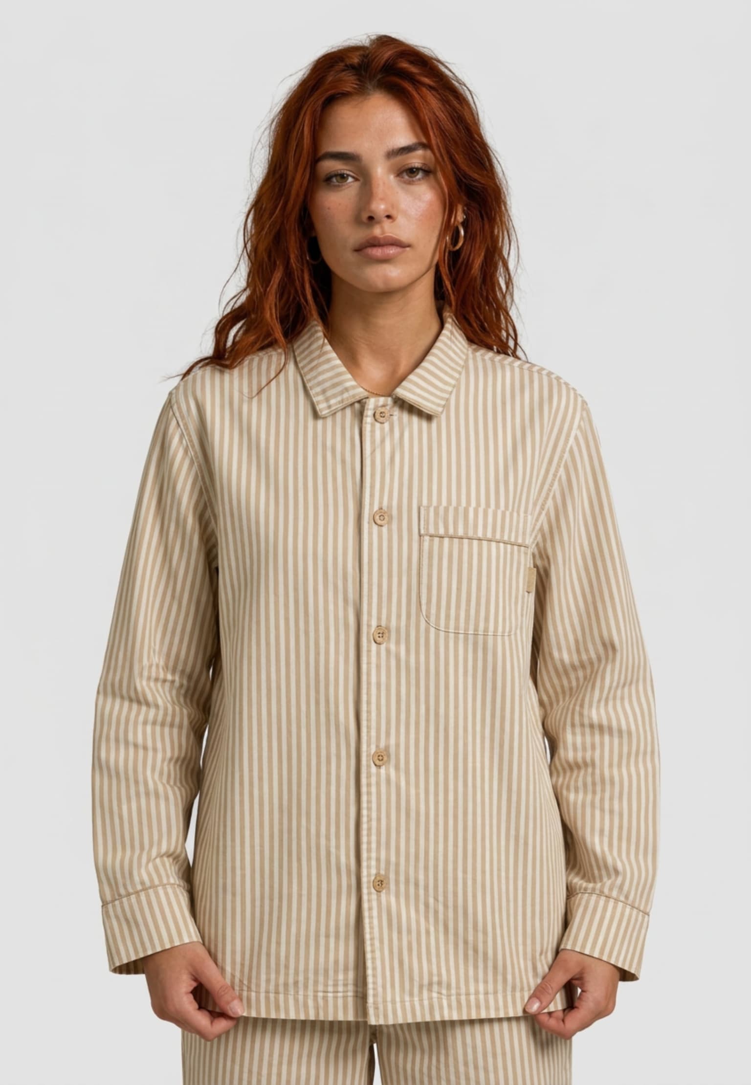 Pockies Sand Striped Pyjama Shirt
