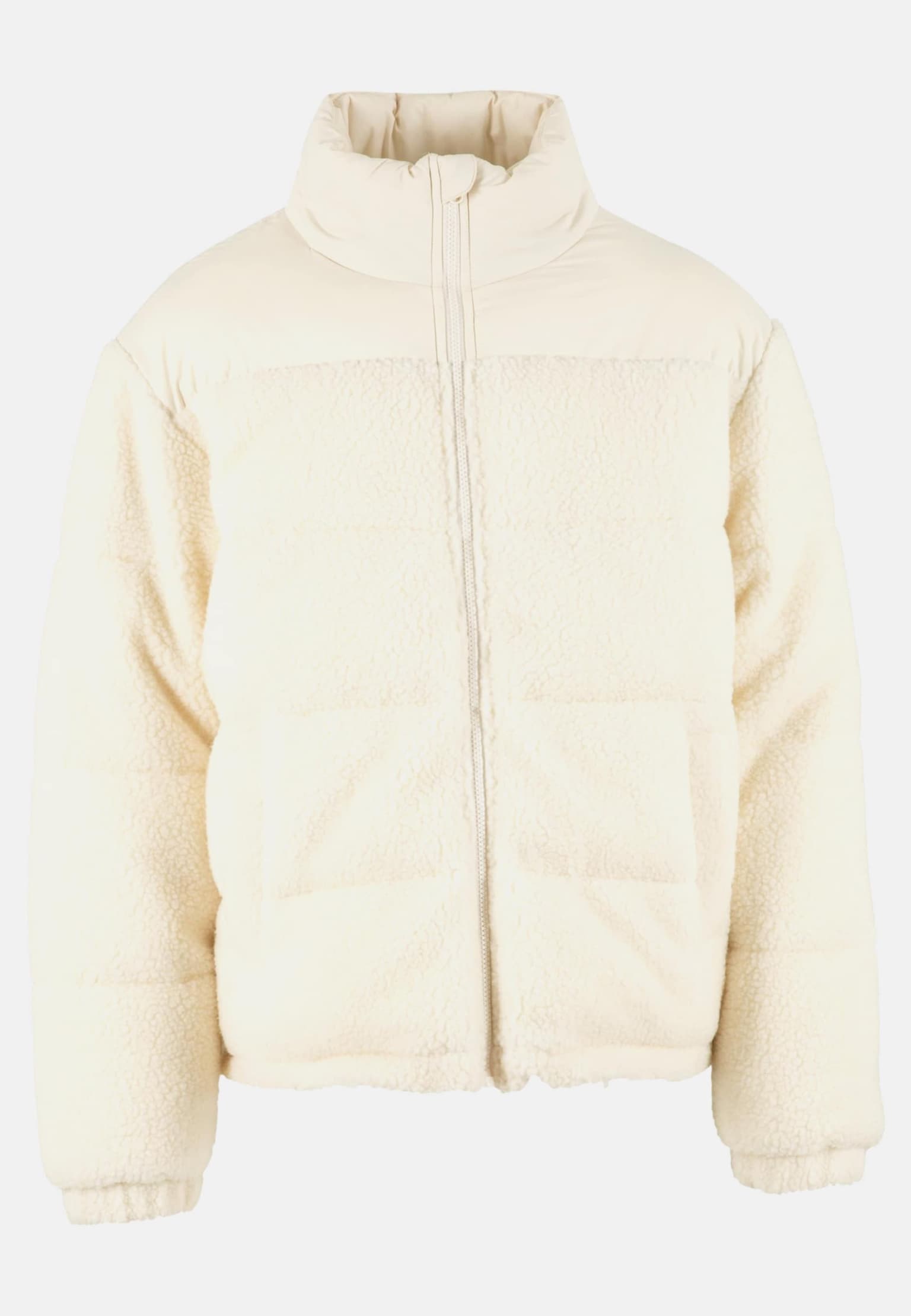 Urban Classics Fabric Mix Teddy Puffer Jacket – Bild 3