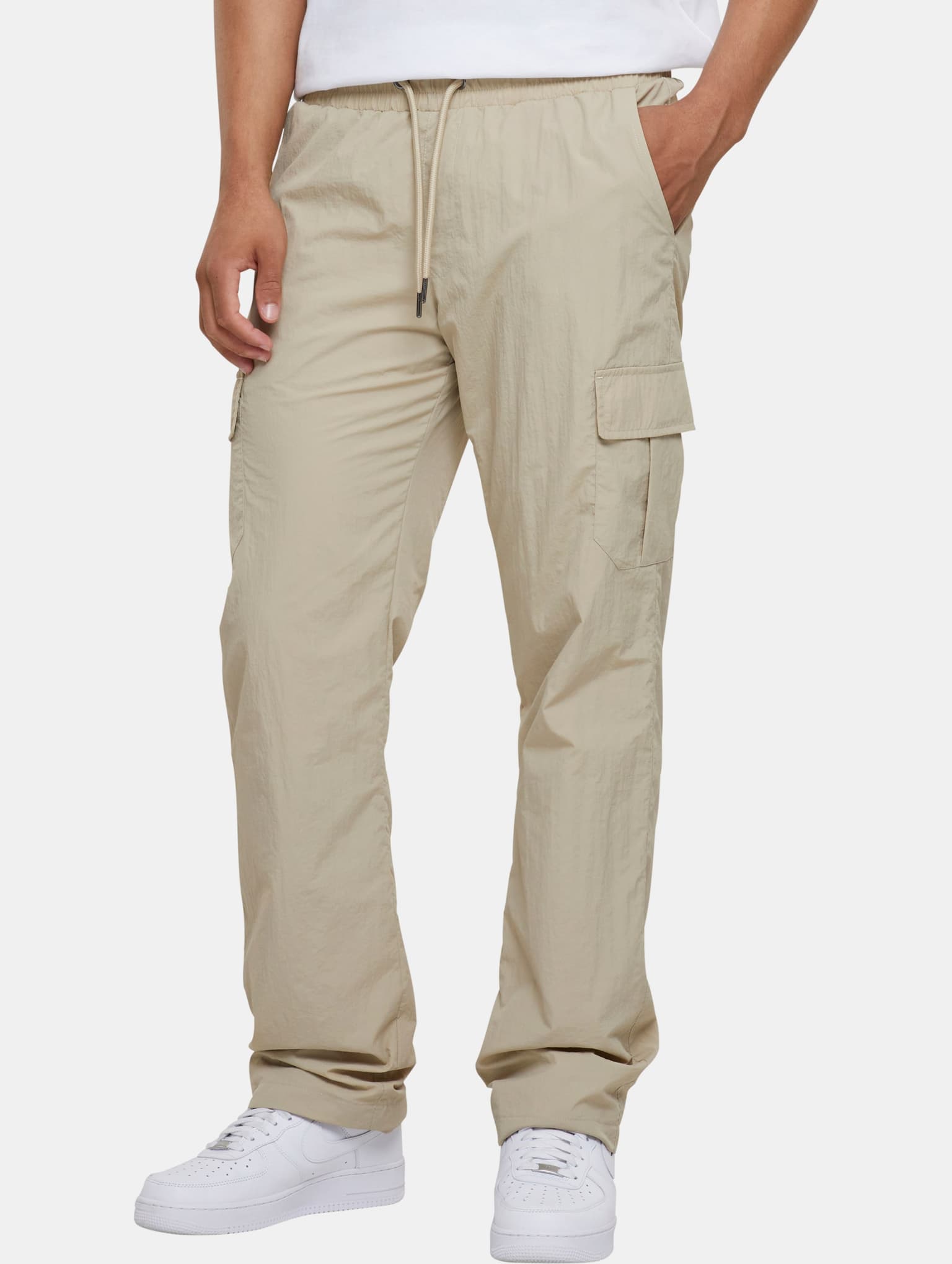Urban Classics Straight Leg Nylon Cargo Pants