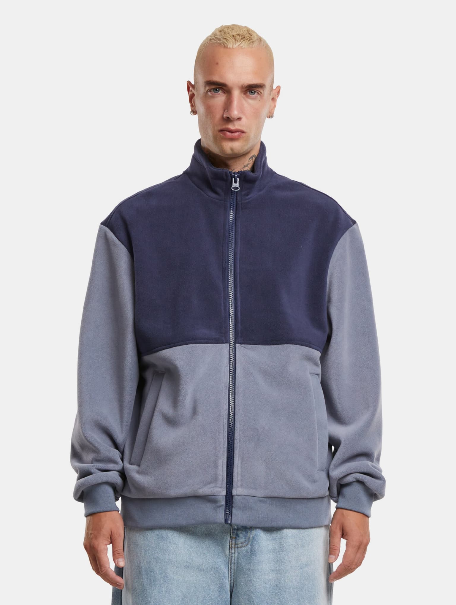Urban Classics Colour Block Polar Fleece Übergangsjacke – Bild 3