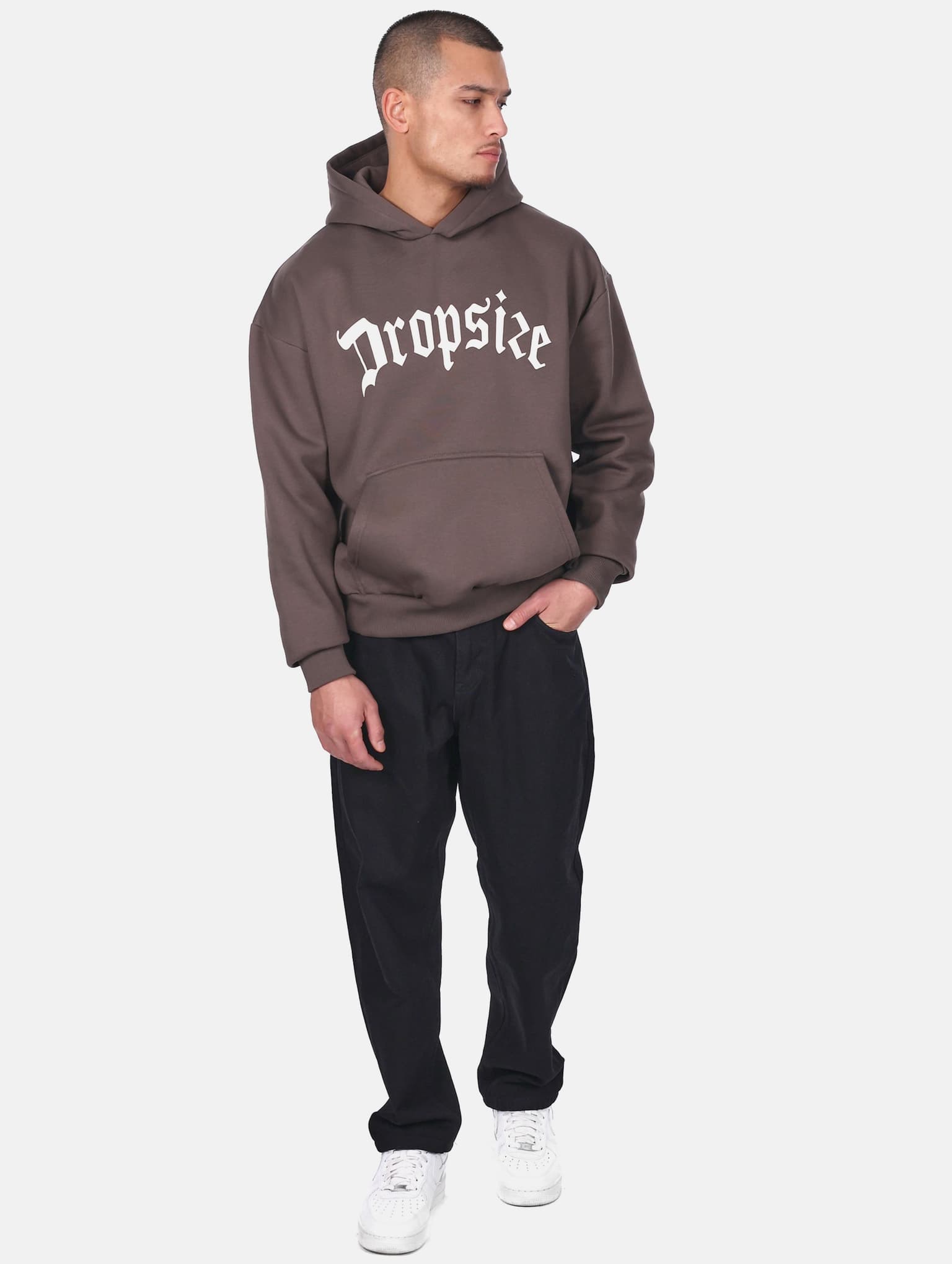 Dropsize Heavy Logo Design Hoodie – Bild 4