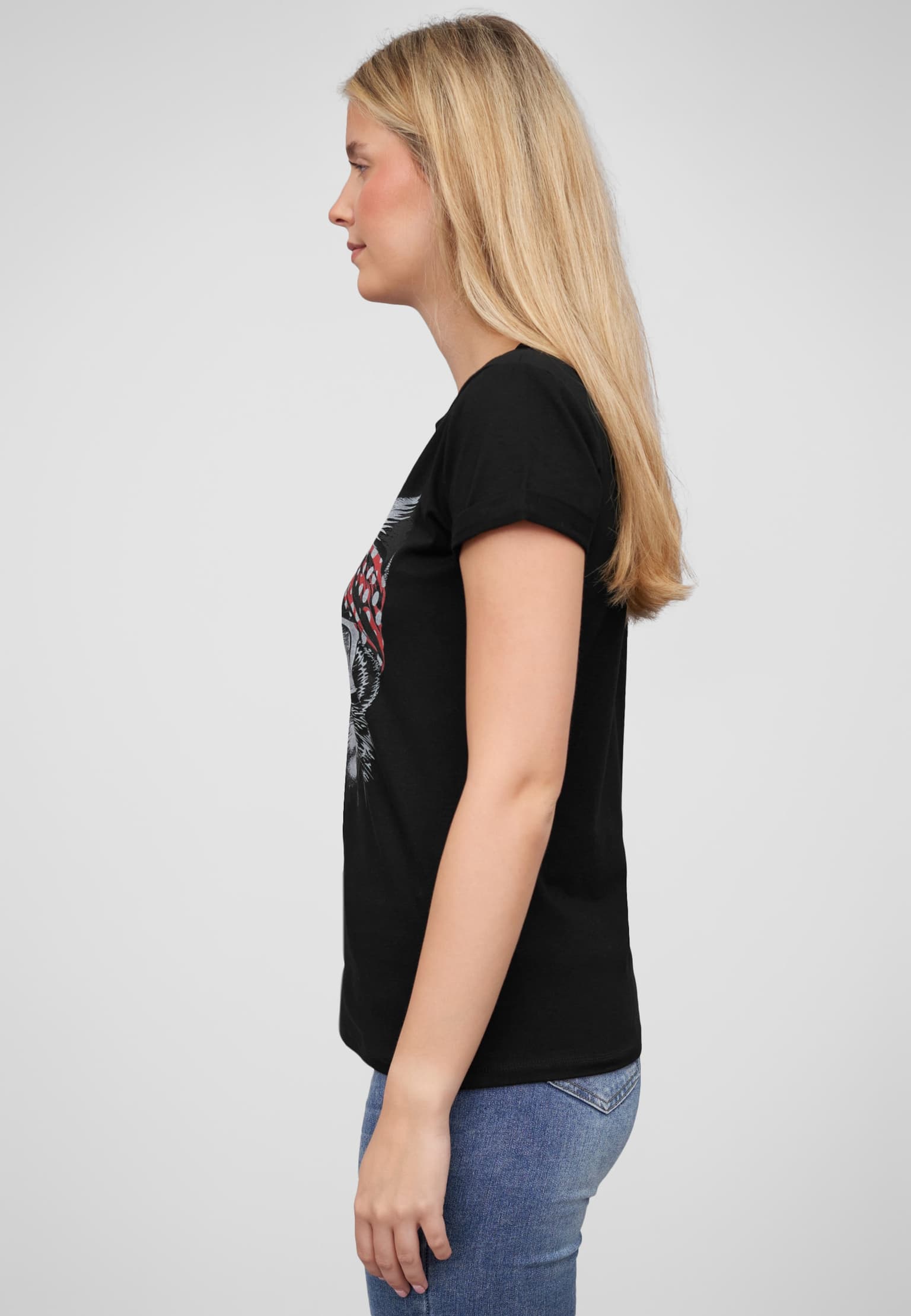 Cloud5ive Damen T-Shirt Bandana Katzen Print – Bild 3