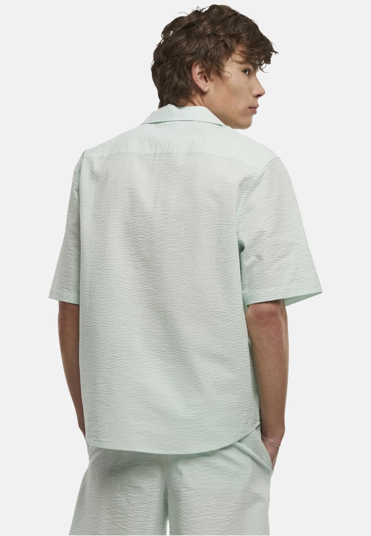 Urban Classics Relaxed Seersucker Short Sleeve Shirt – Bild 2