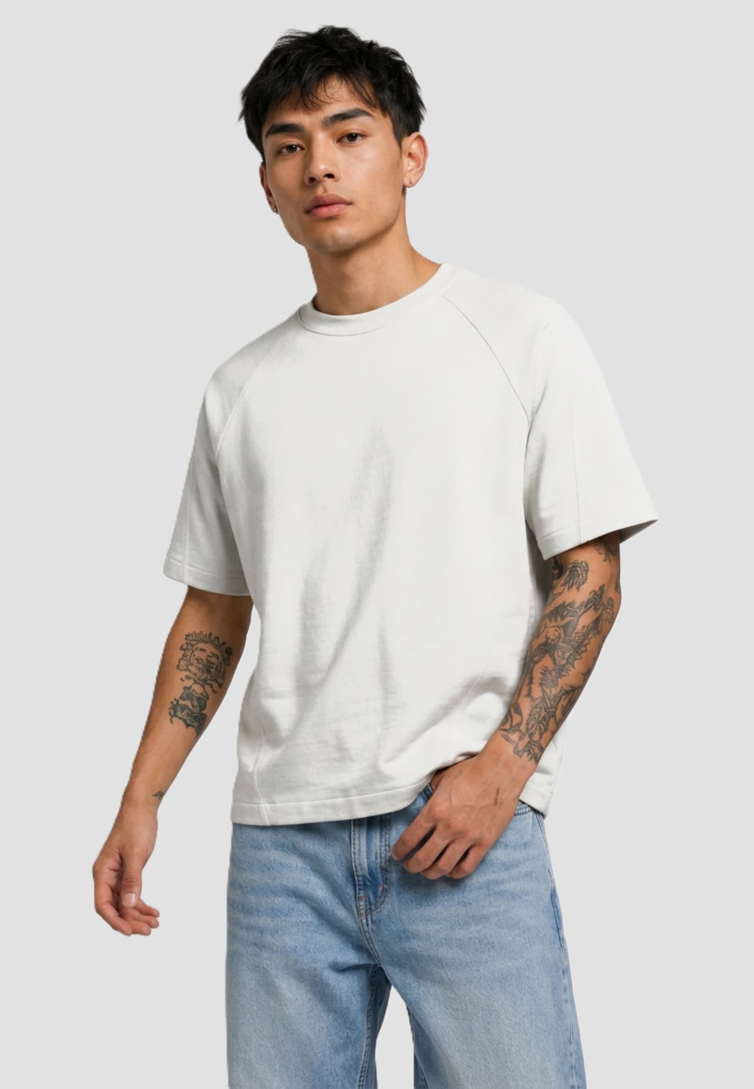 Urban Classics Contrast Seam Peached Heavy Tee