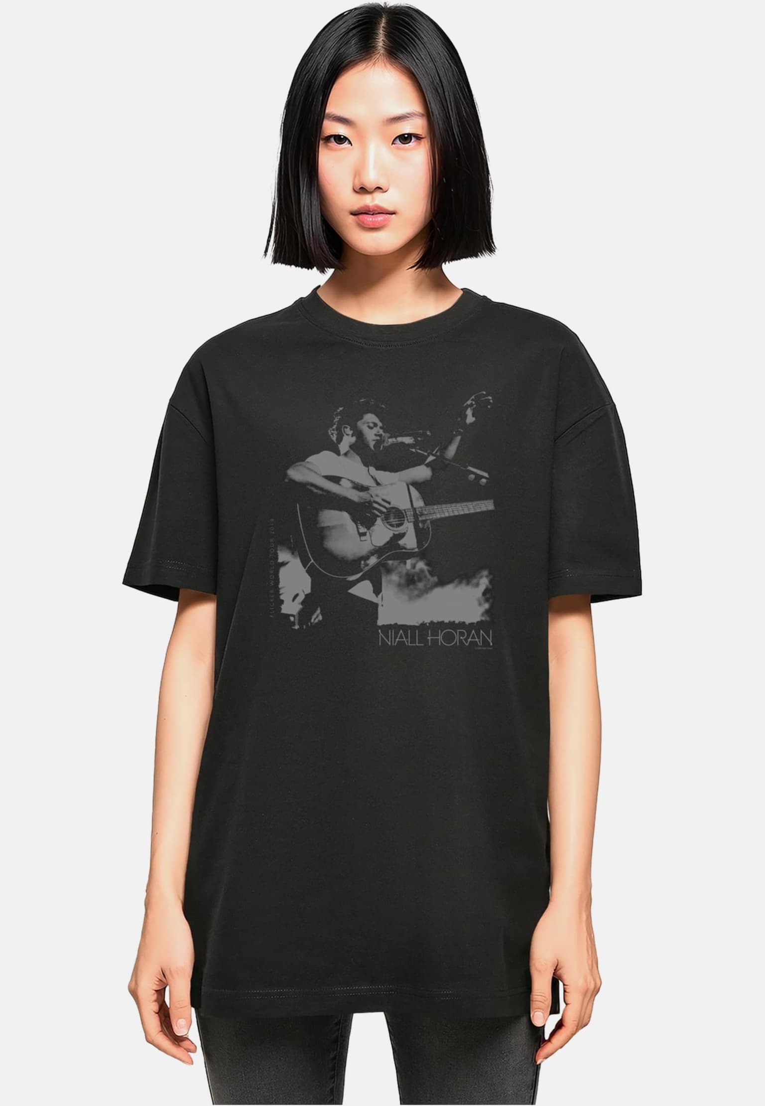 Merchcode Ladies Niall Horan - Graphic Admat Picture Oversized Boyfriend Tee