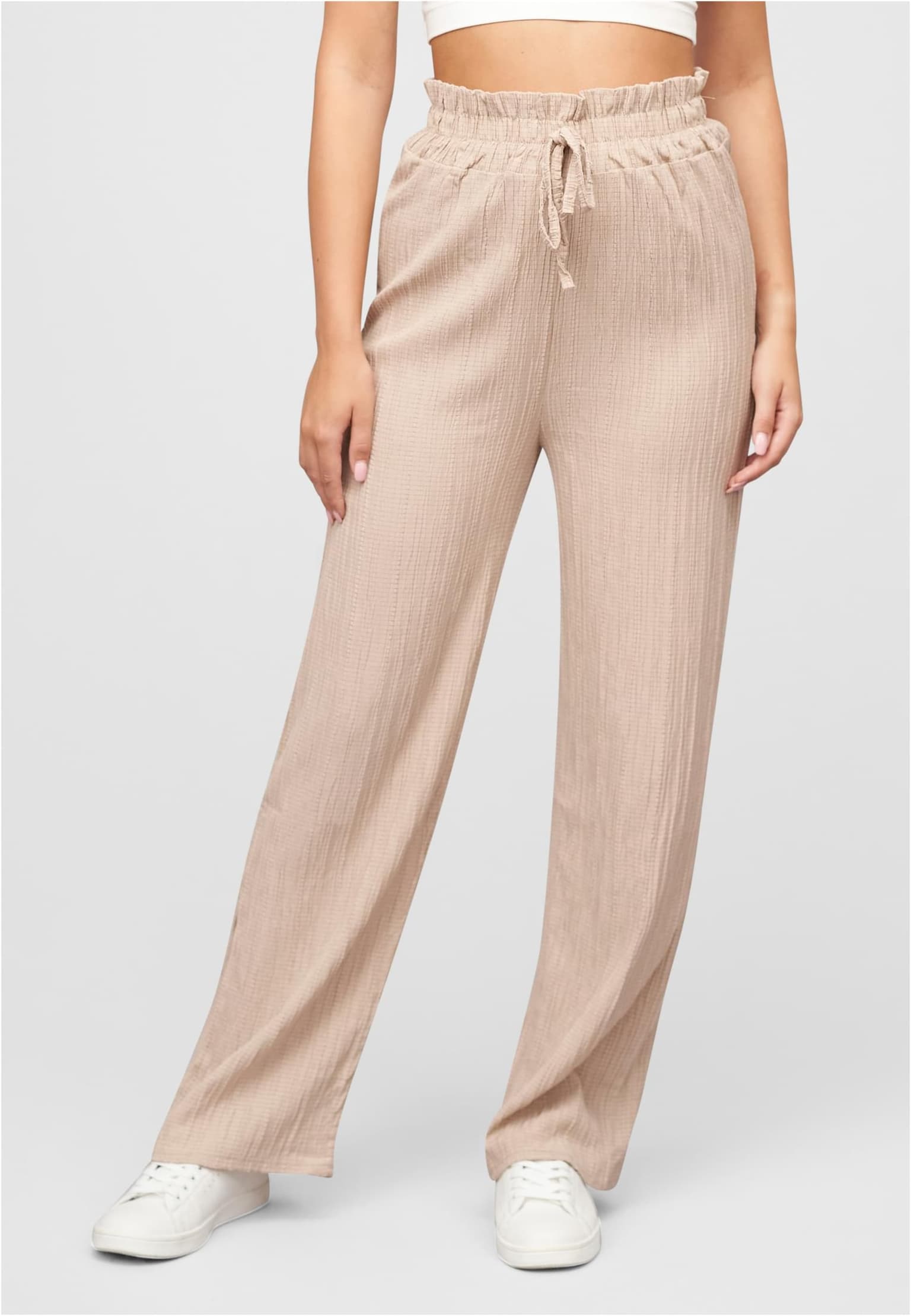 Cloud5ive Sommer Hose mit weitem Beinschnitt und Strukturstoff