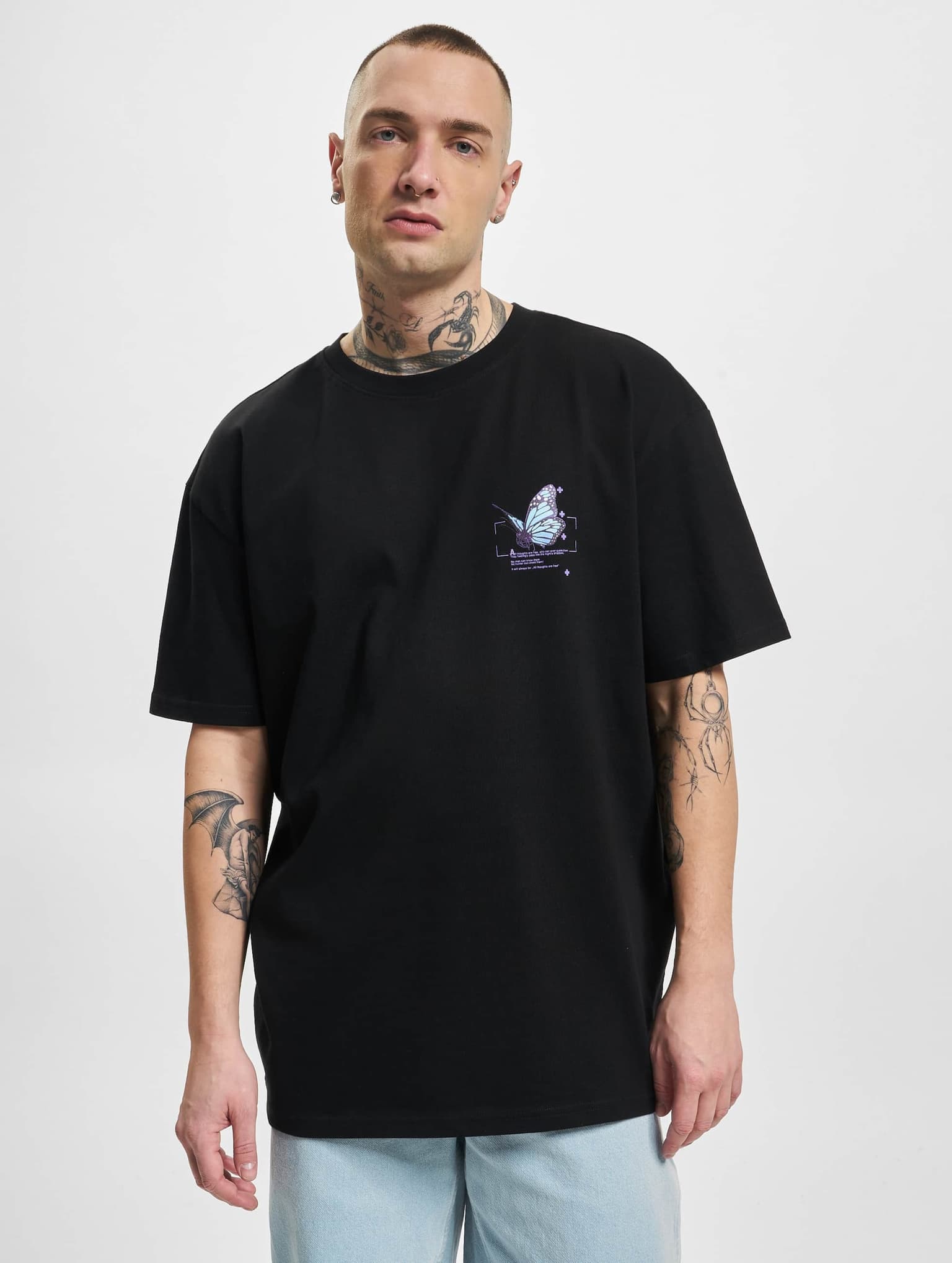 Mister Tee Upscale Grid Head Butterfly Oversize – Bild 3