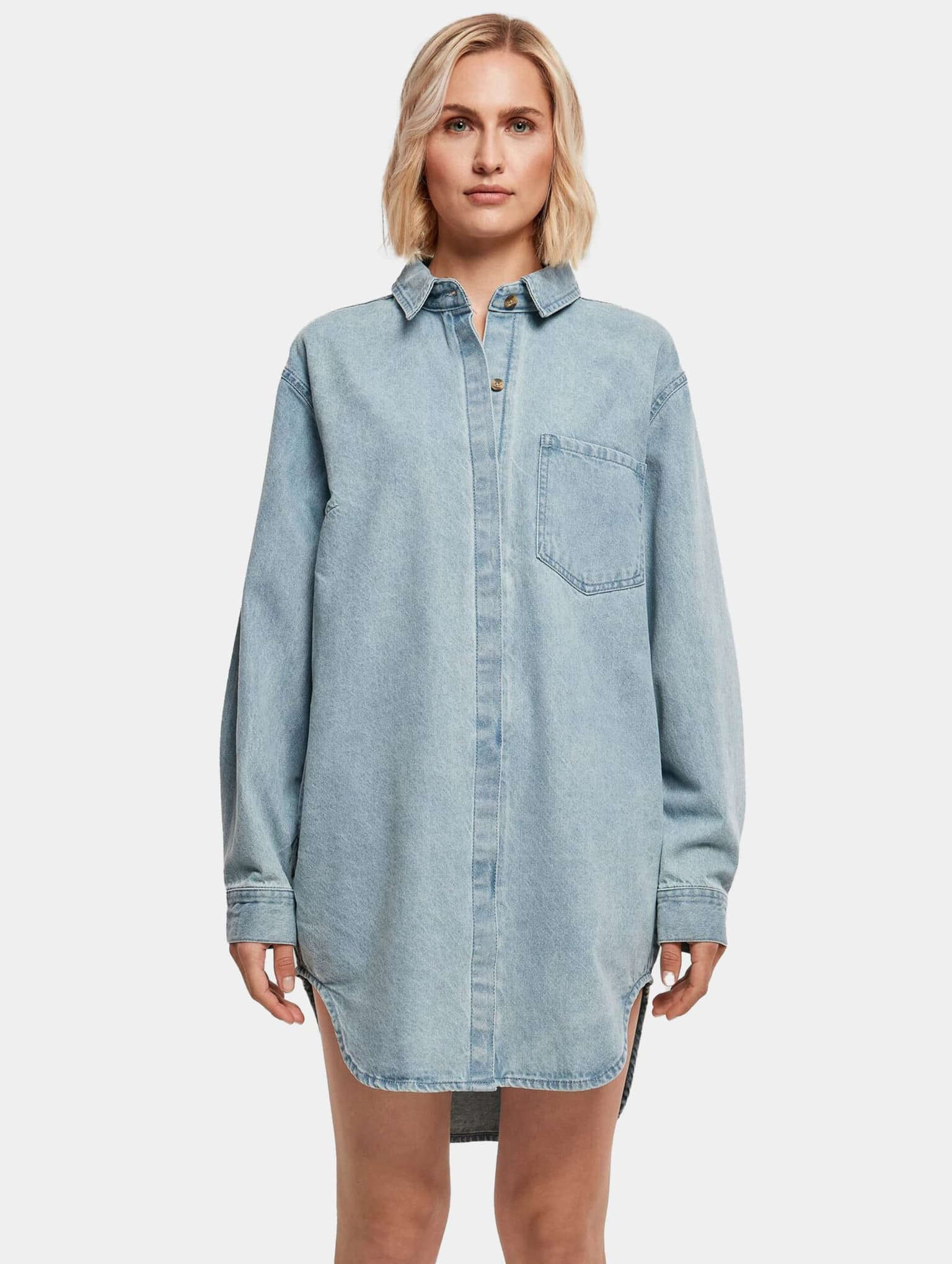Urban Classics Ladies Oversized Denim Shirt Dress – Bild 3