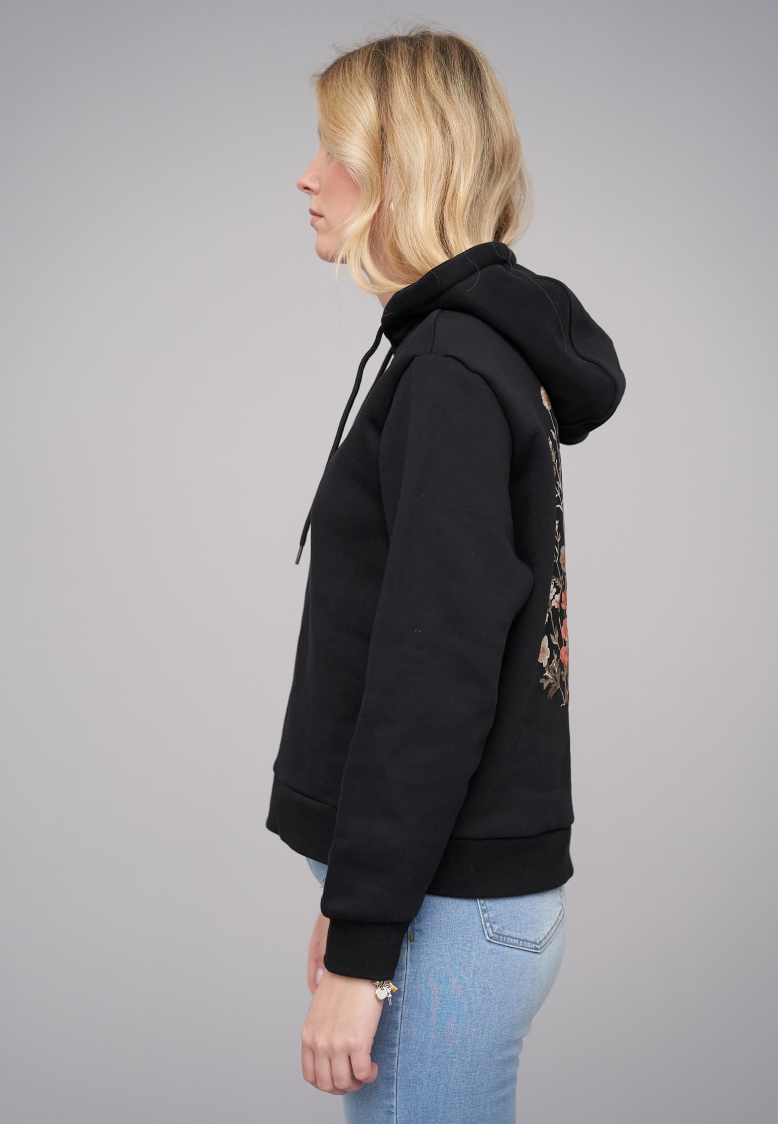 Cloud5ive Ladies 77 Botanical Black Everyday Hoodie – Bild 3