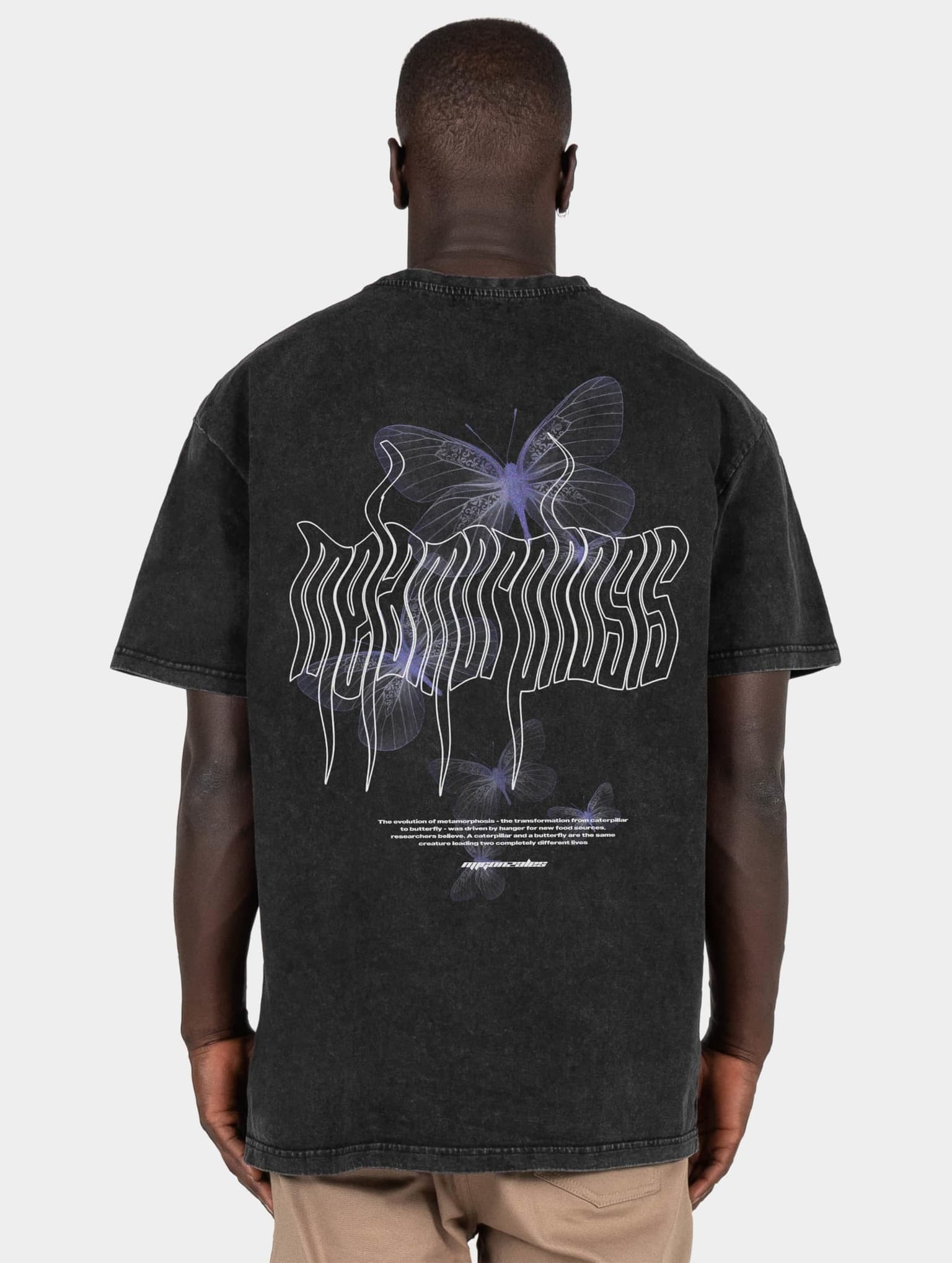MJ Gonzales METAMORPHOSE V.4 Acid Washed Heavy Oversized Tee
