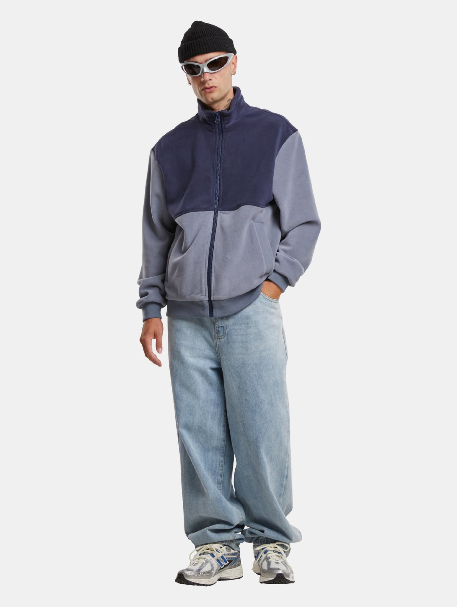 Urban Classics Colour Block Polar Fleece Übergangsjacke – Bild 4