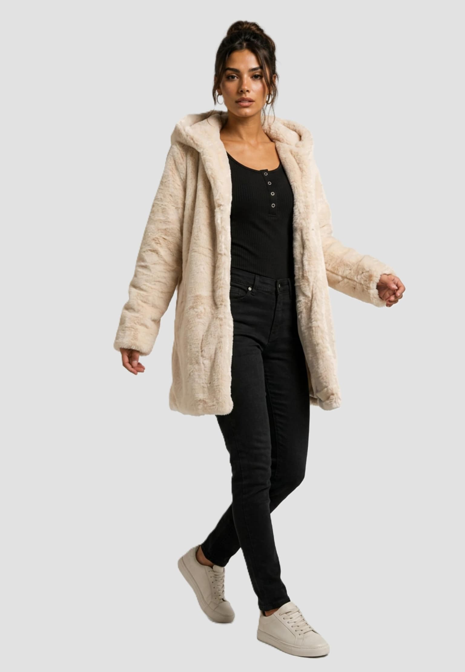 Urban Classics Ladies Hooded Teddy Coat