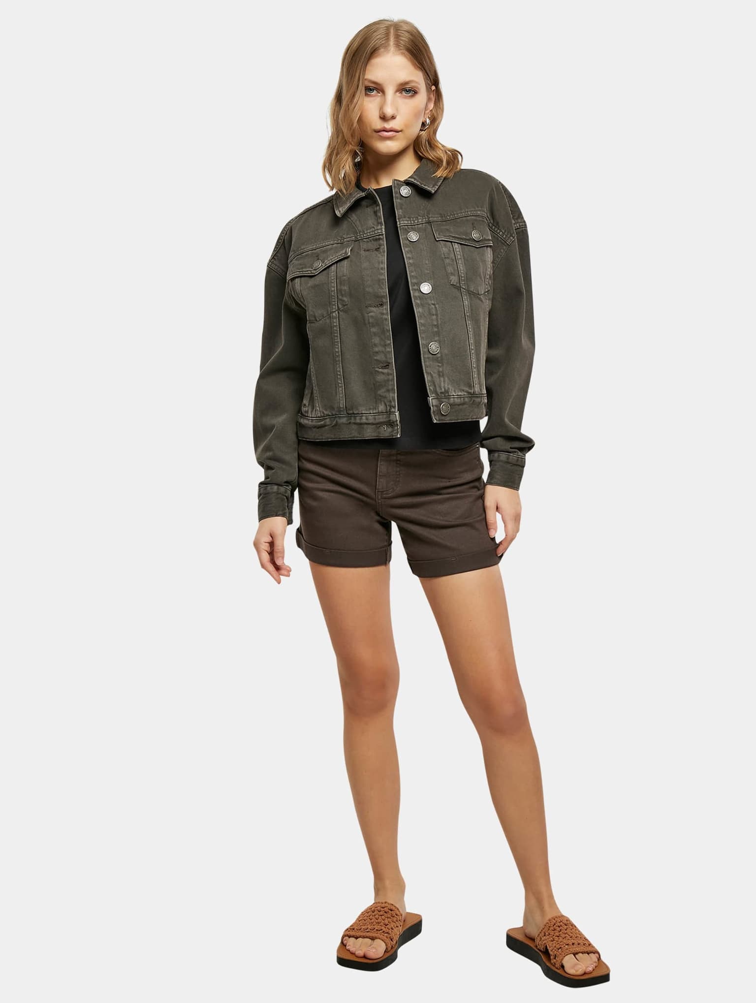 Urban Classics Ladies Oversized Colored Denim Jacket – Bild 4