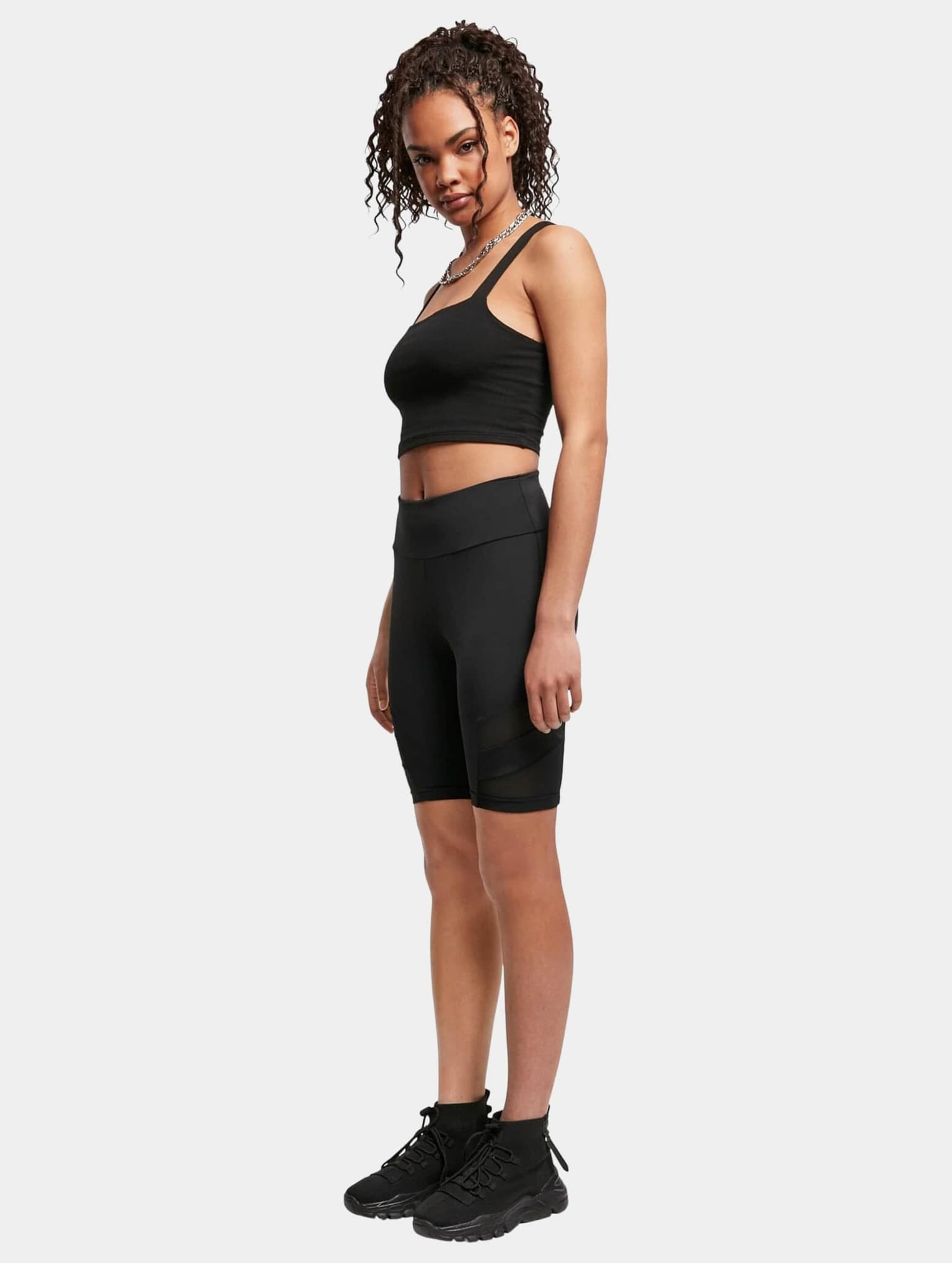 Urban Classics Ladies High Waist Tech Mesh Cycle Short – Bild 4