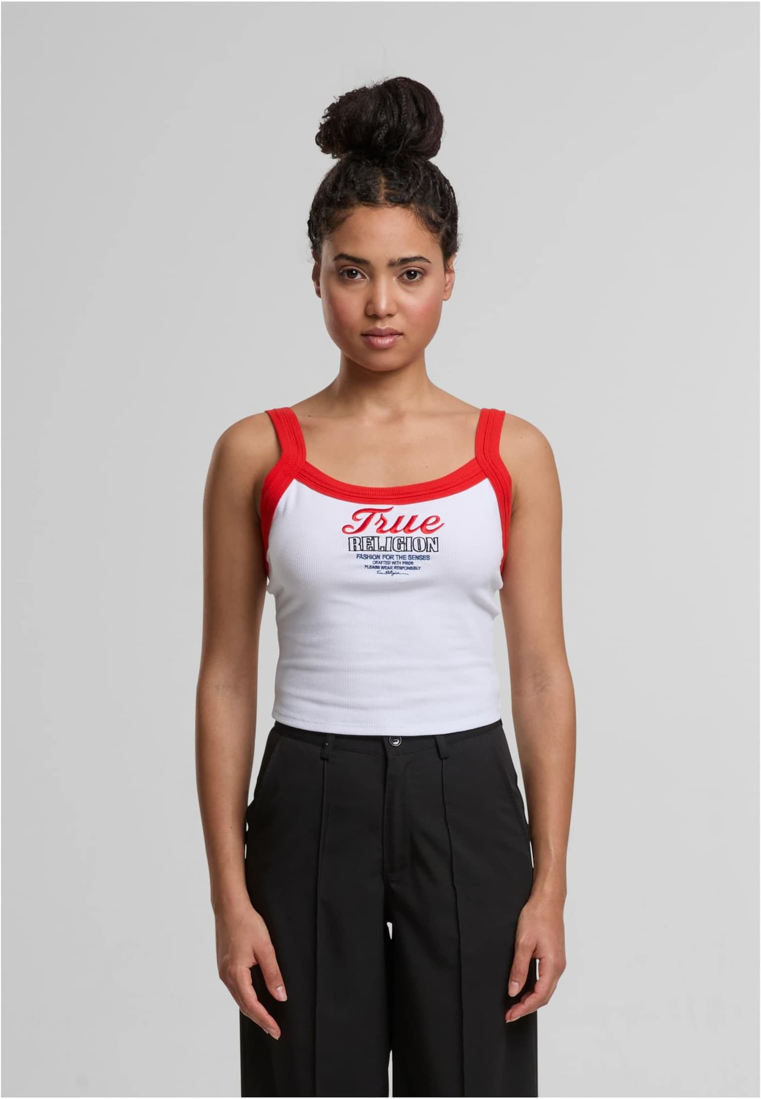 True Religion EMBROIDERED CONTRAST RIB TANK – Bild 3