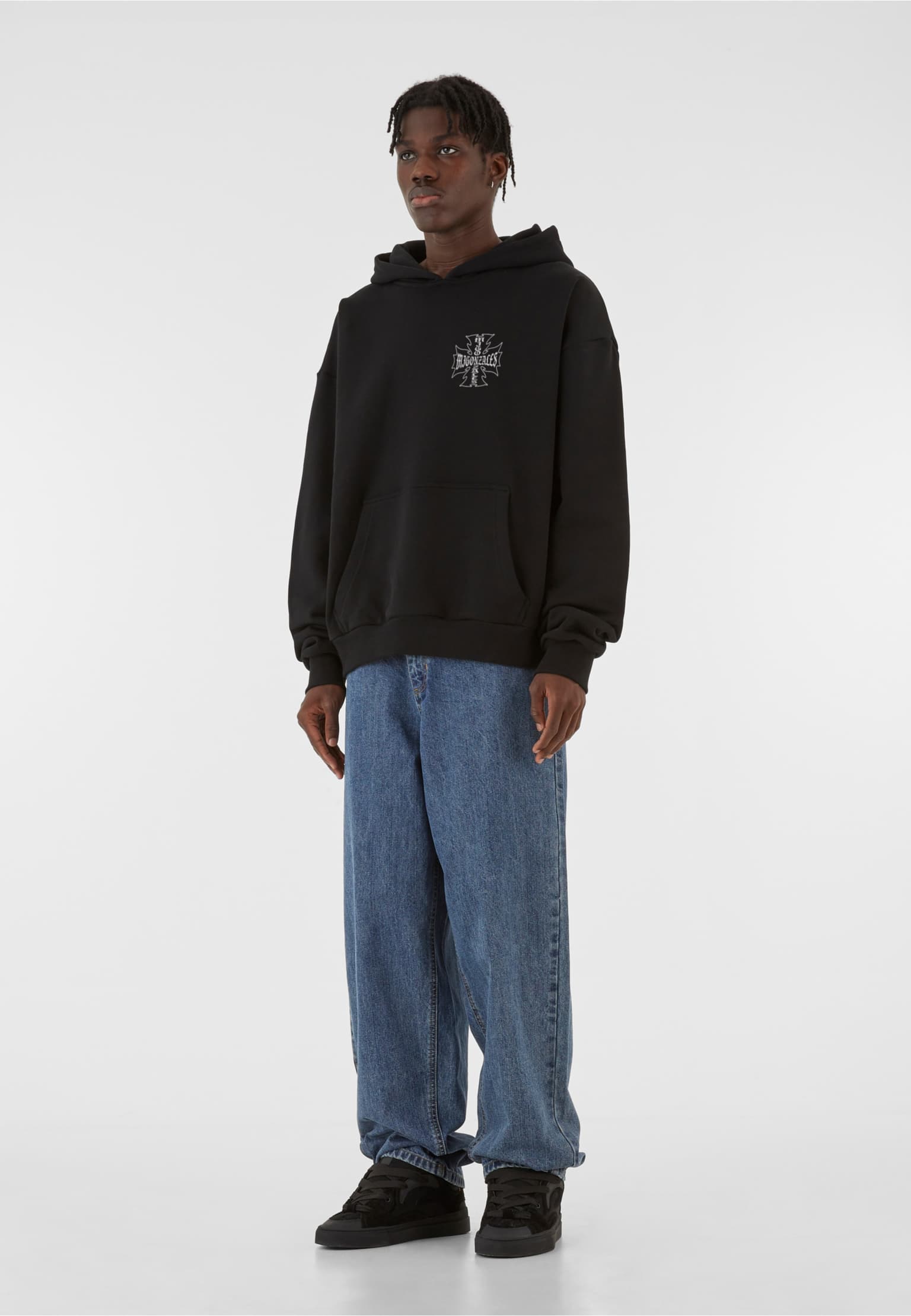 MJ Gonzales MJG Heavy Oversized Hoody - Iron Cross – Bild 3