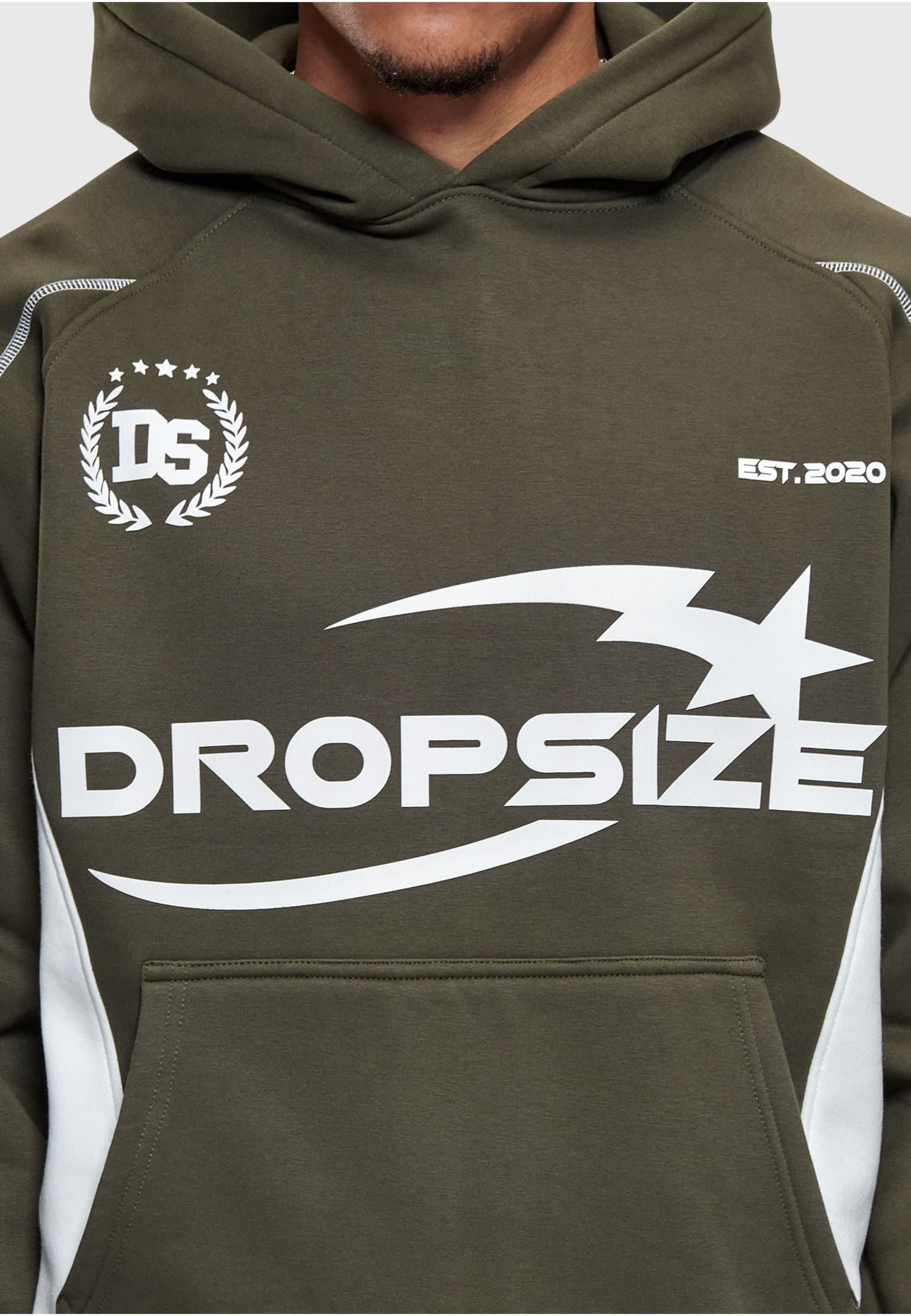 Dropsize HEAVY OVERSIZE SPORTY LOGO HOODIE – Bild 4