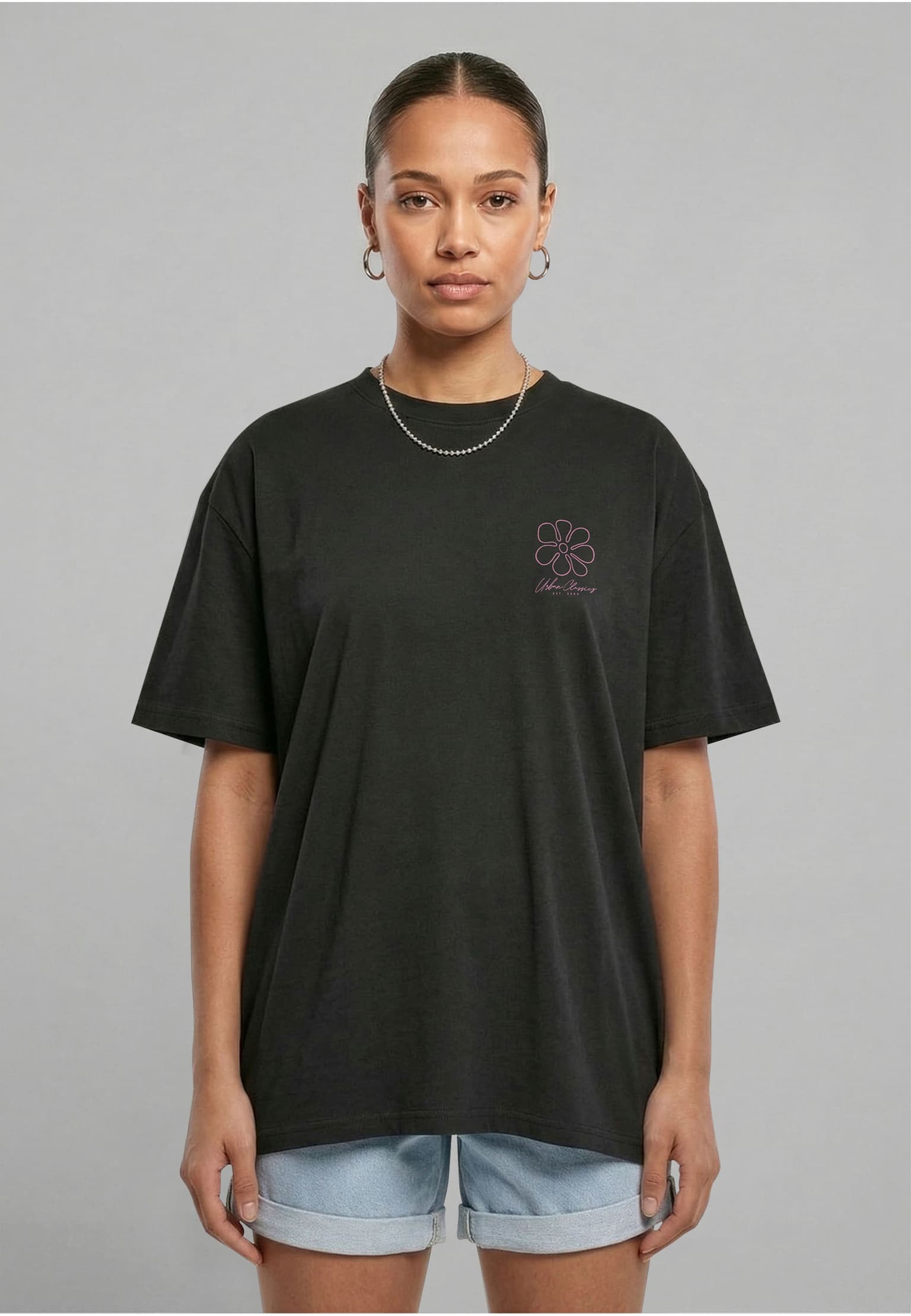 Ladies Urban Classics Flower Logo Loose Tee – Bild 2