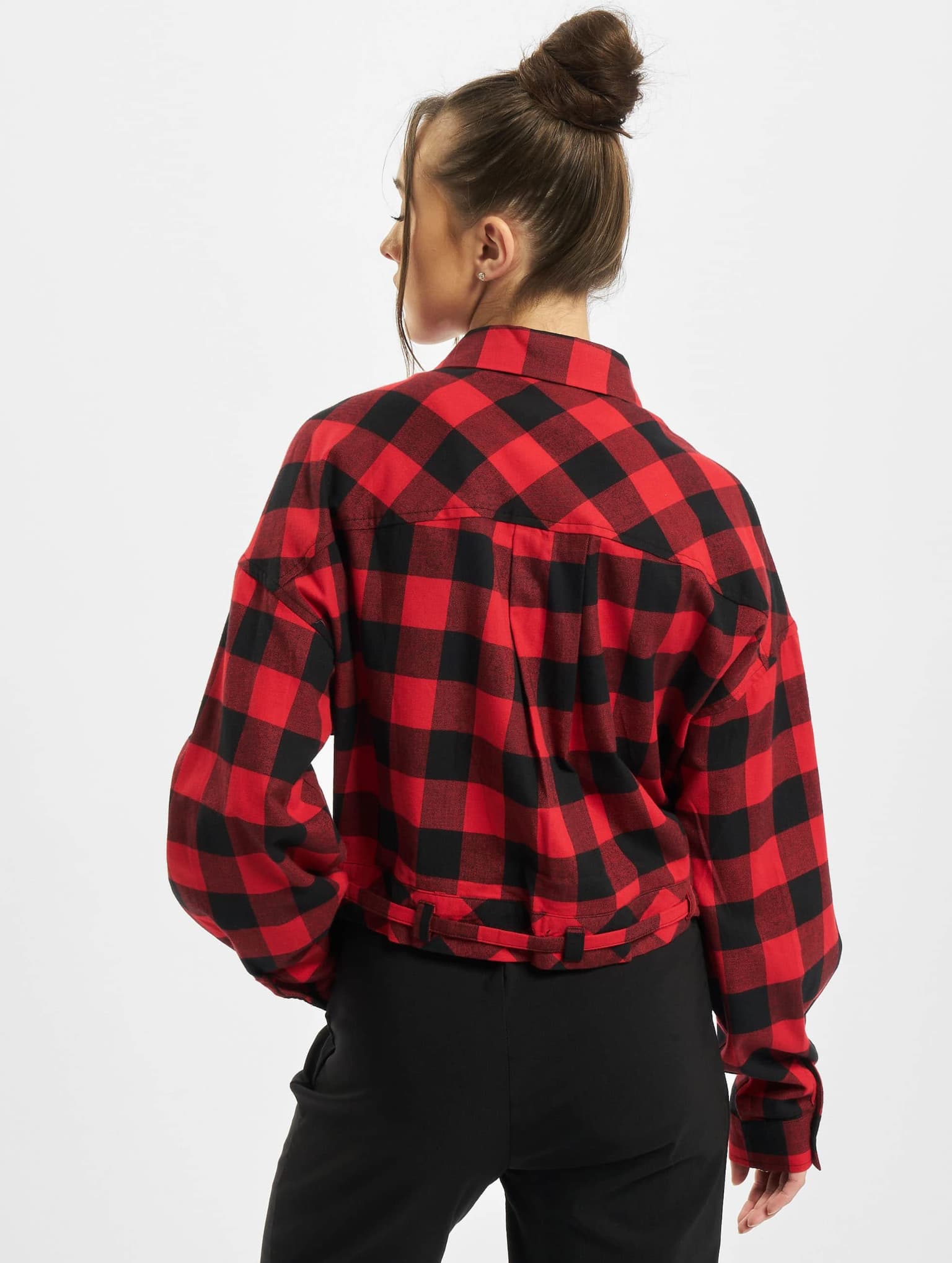 Urban Classics Ladies Short Oversized Check Shirt – Bild 2