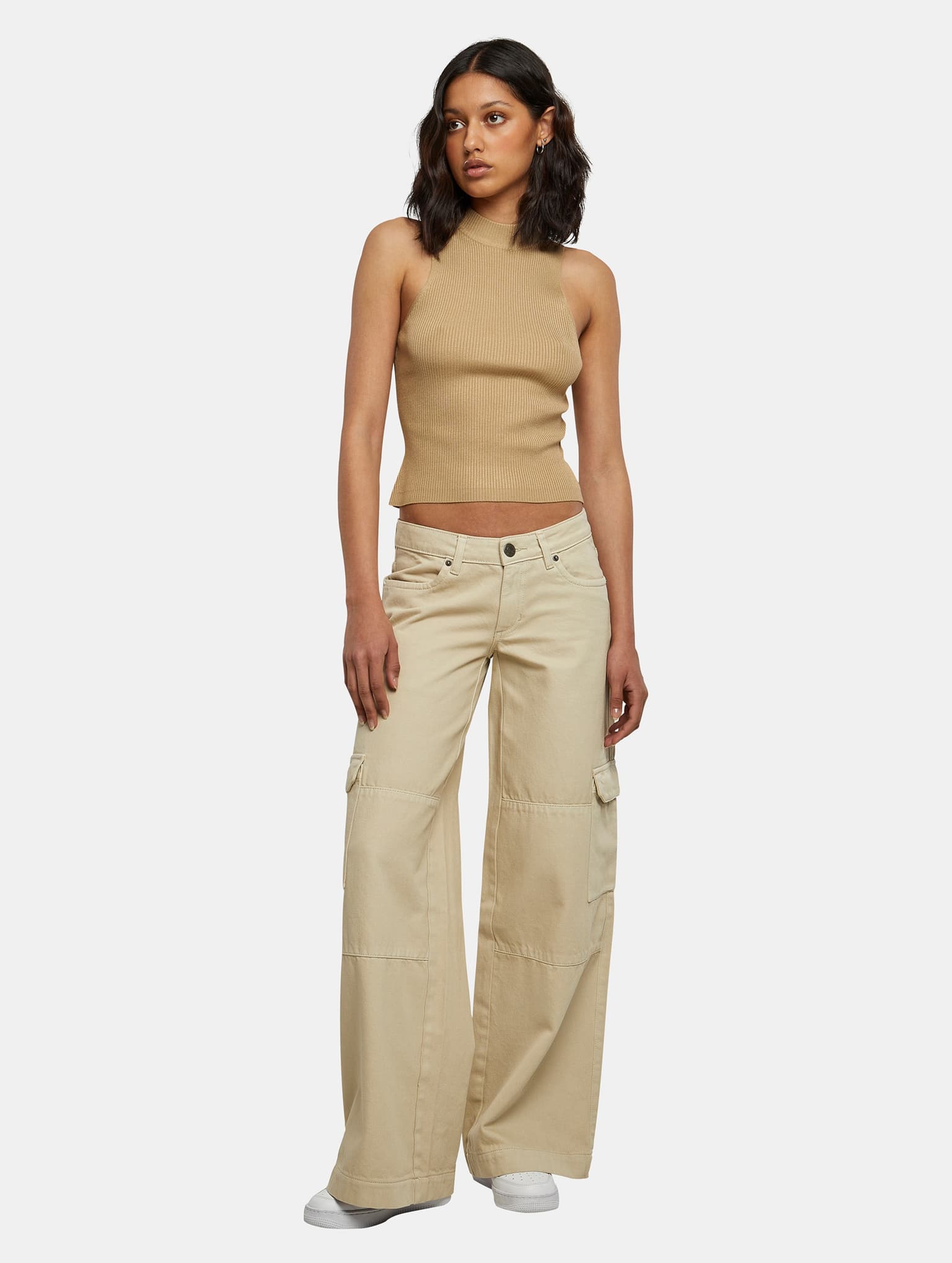 Urban Classics Ladies Short Rib Knit Turtleneck Top – Bild 4