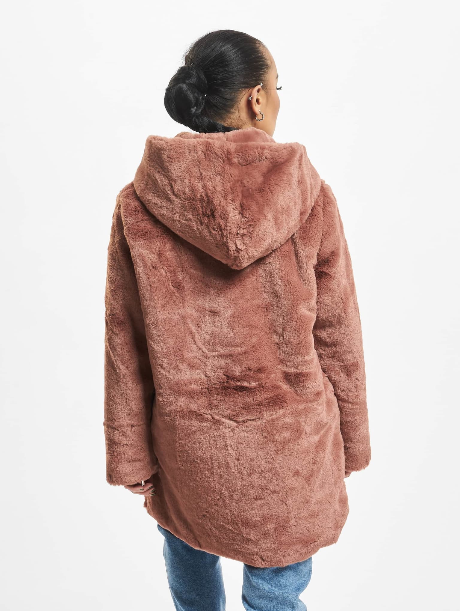 Urban Classics Ladies Hooded Teddy Coat – Bild 2