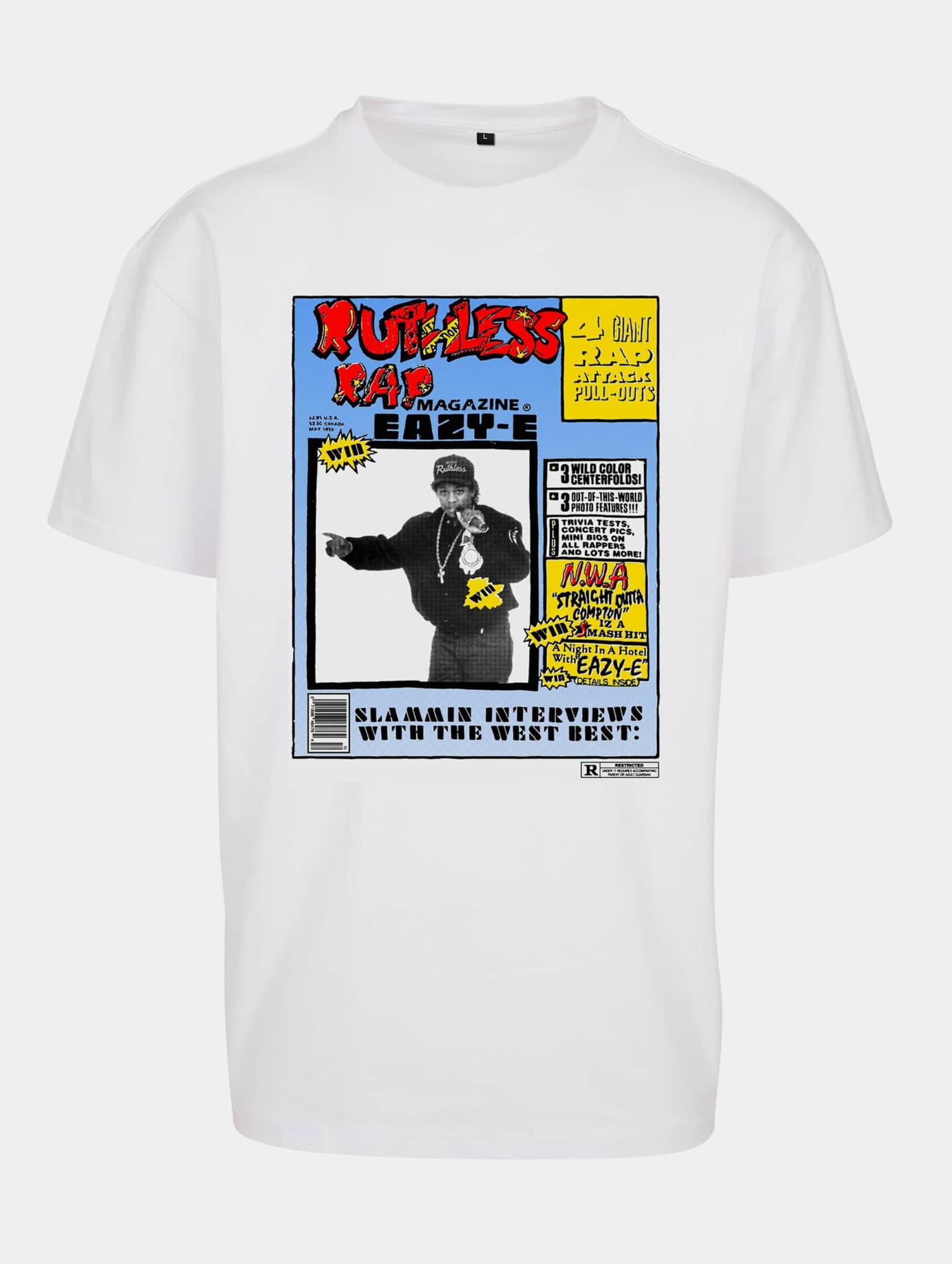 Merchcode Eazy-E RAP Magazine Oversize Tee – Bild 4