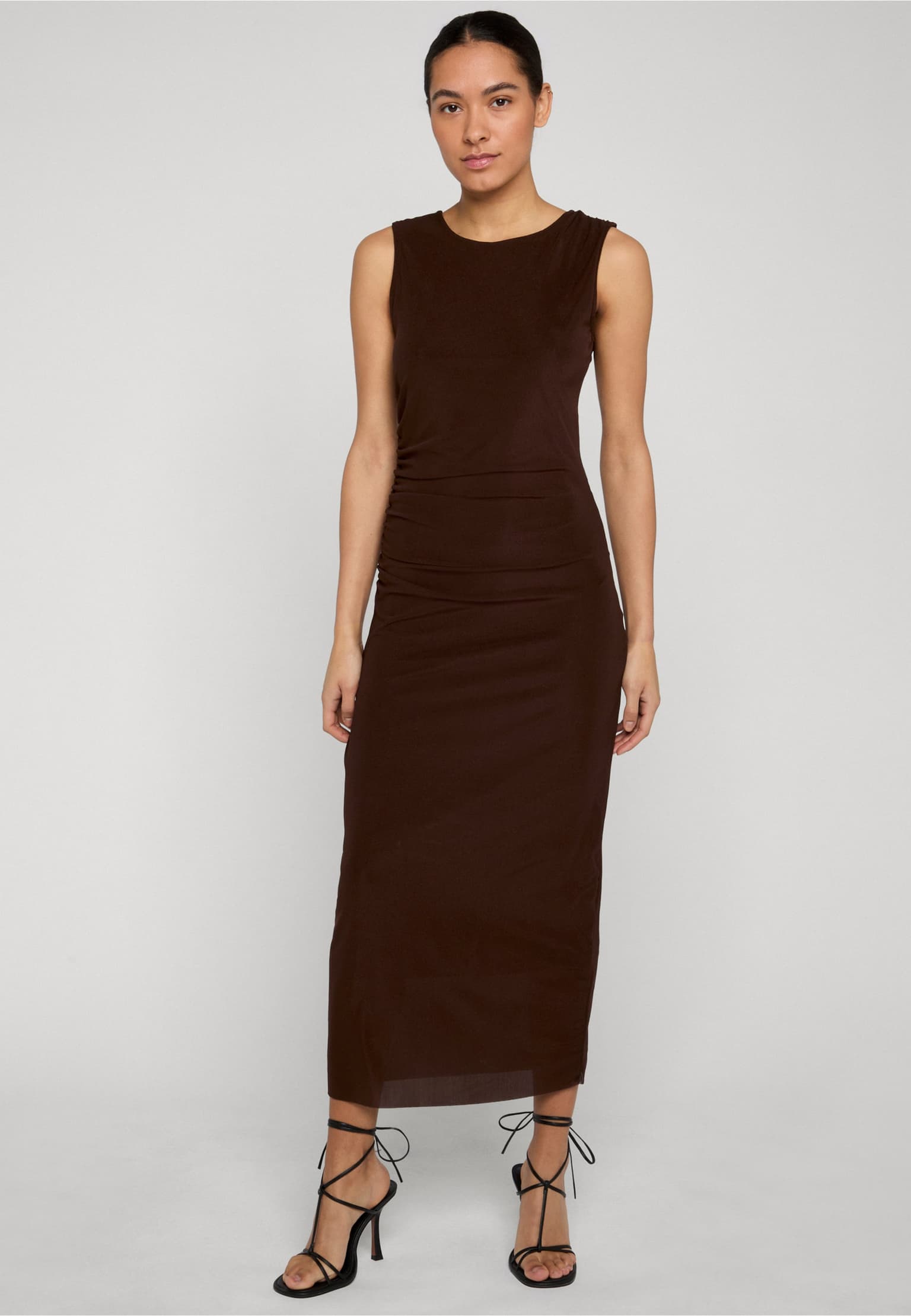 Urban Classics Ladies Long Ruffled Mesh Dress